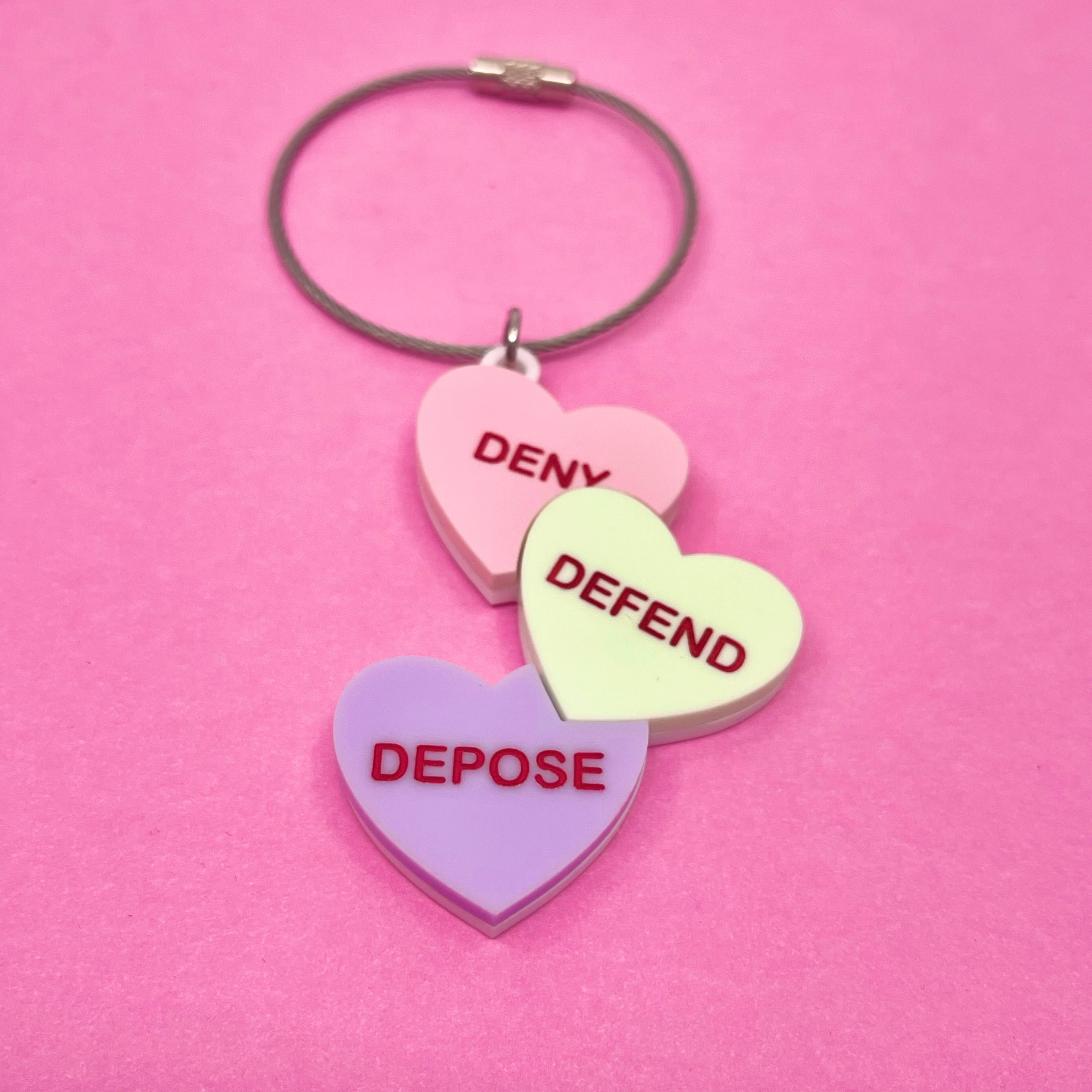 Triple D Candy Hearts Keychain
