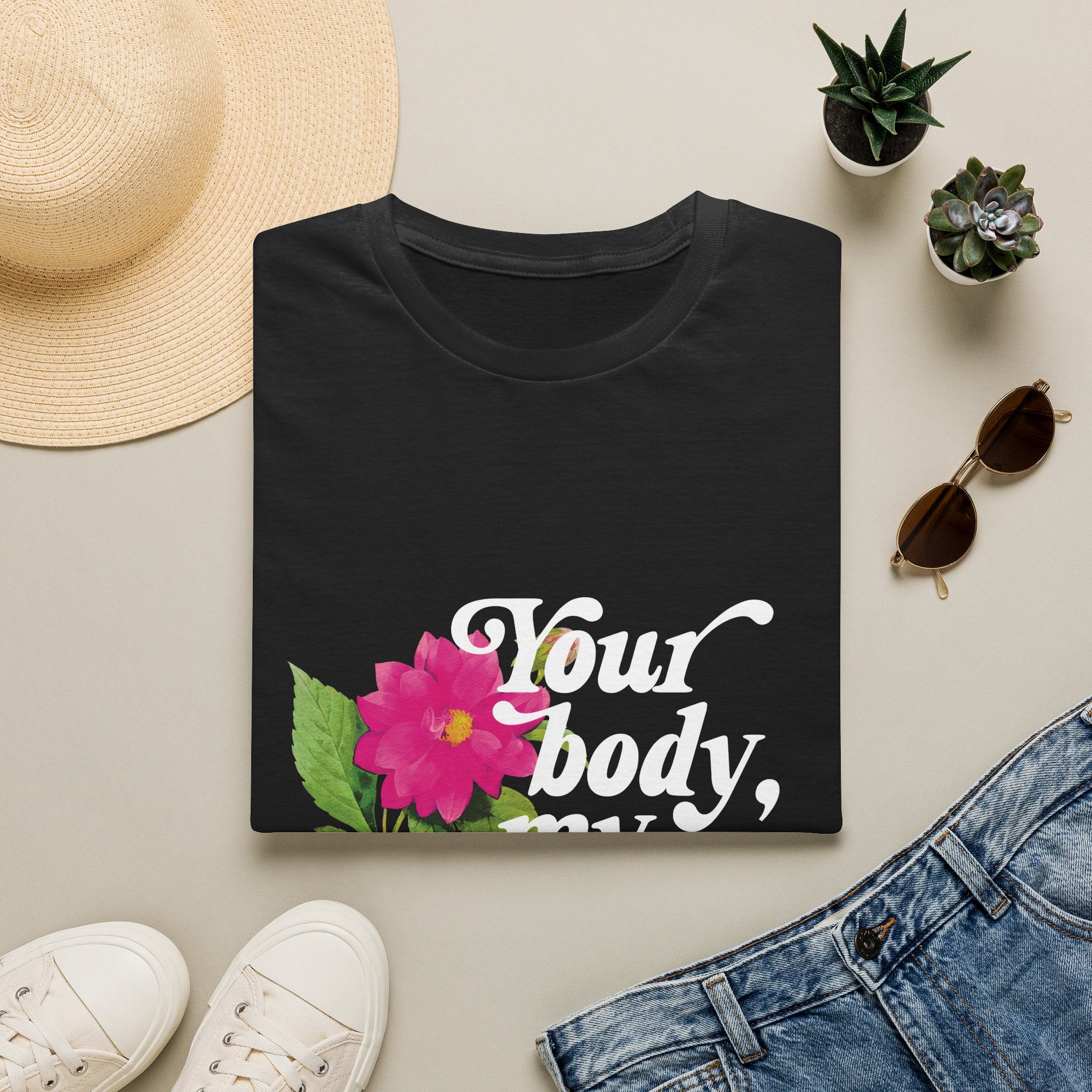 Your Body My Trunk - Retro 70s Feminist Unisex T-Shirt