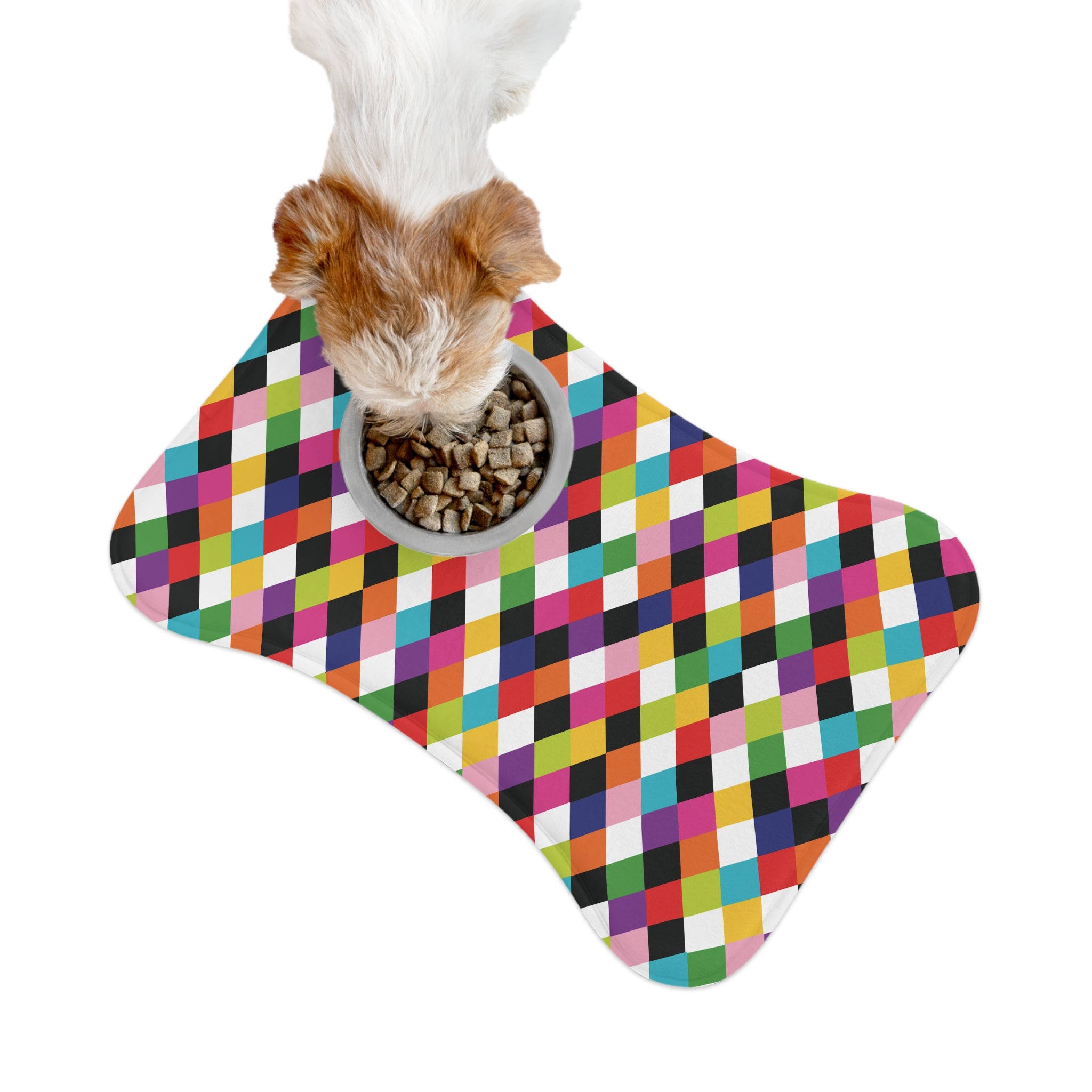 Harlequin Party - Retro Colorful Pet Feeding Mats