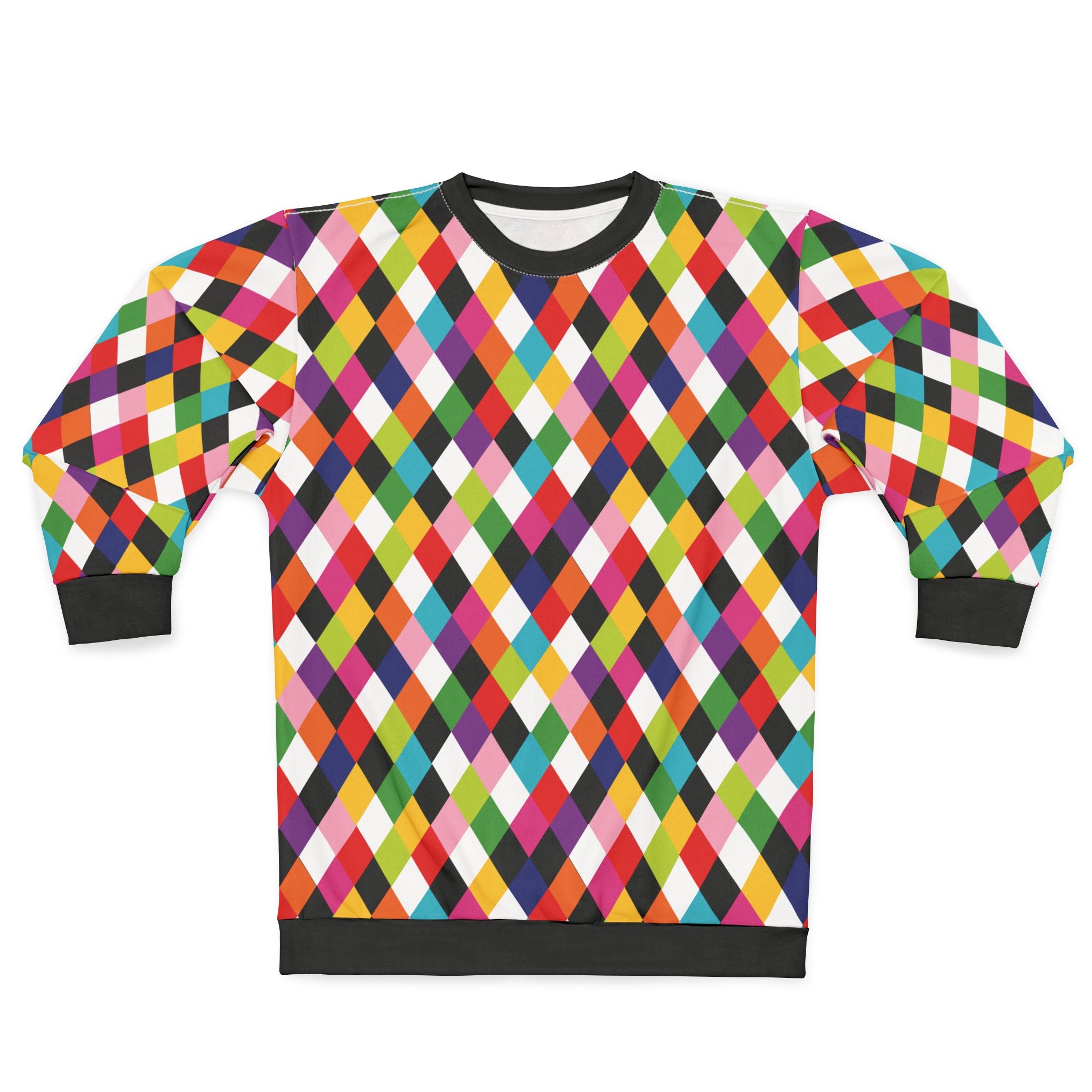 Harlequin Party Retro Colorful Unisex Sweatshirt