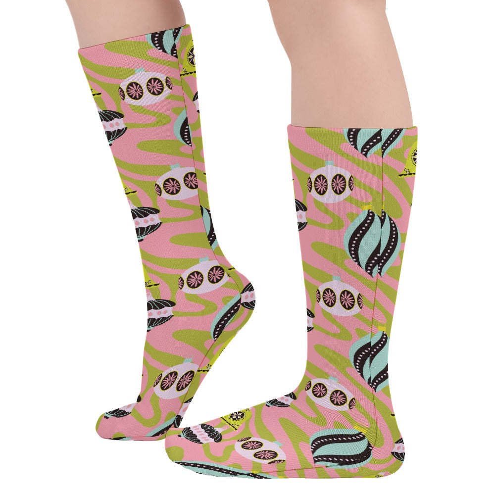 December Dopamine - Retro Christmas Winter Socks