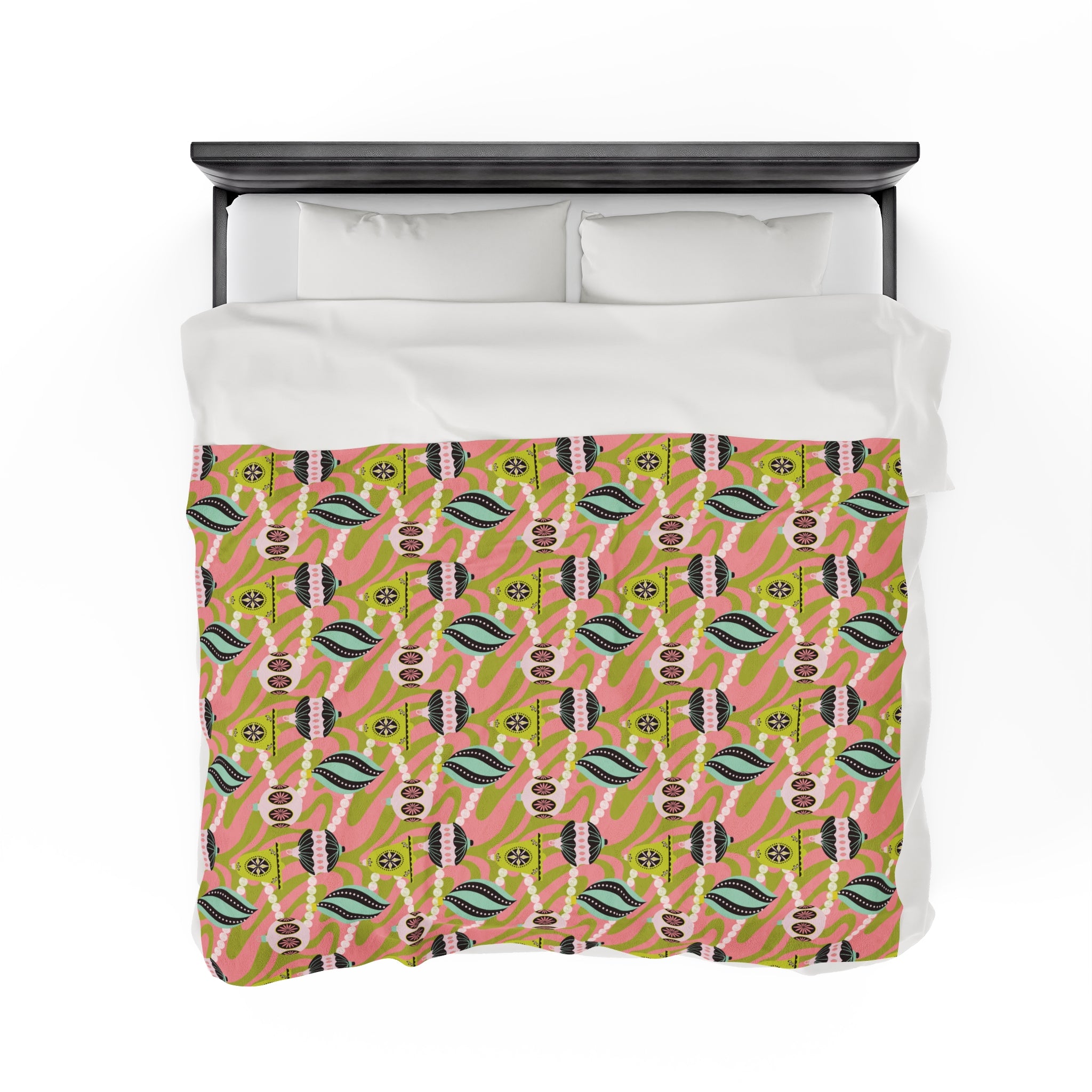 December Dopamine - Retro Christmas Velveteen Plush Blanket