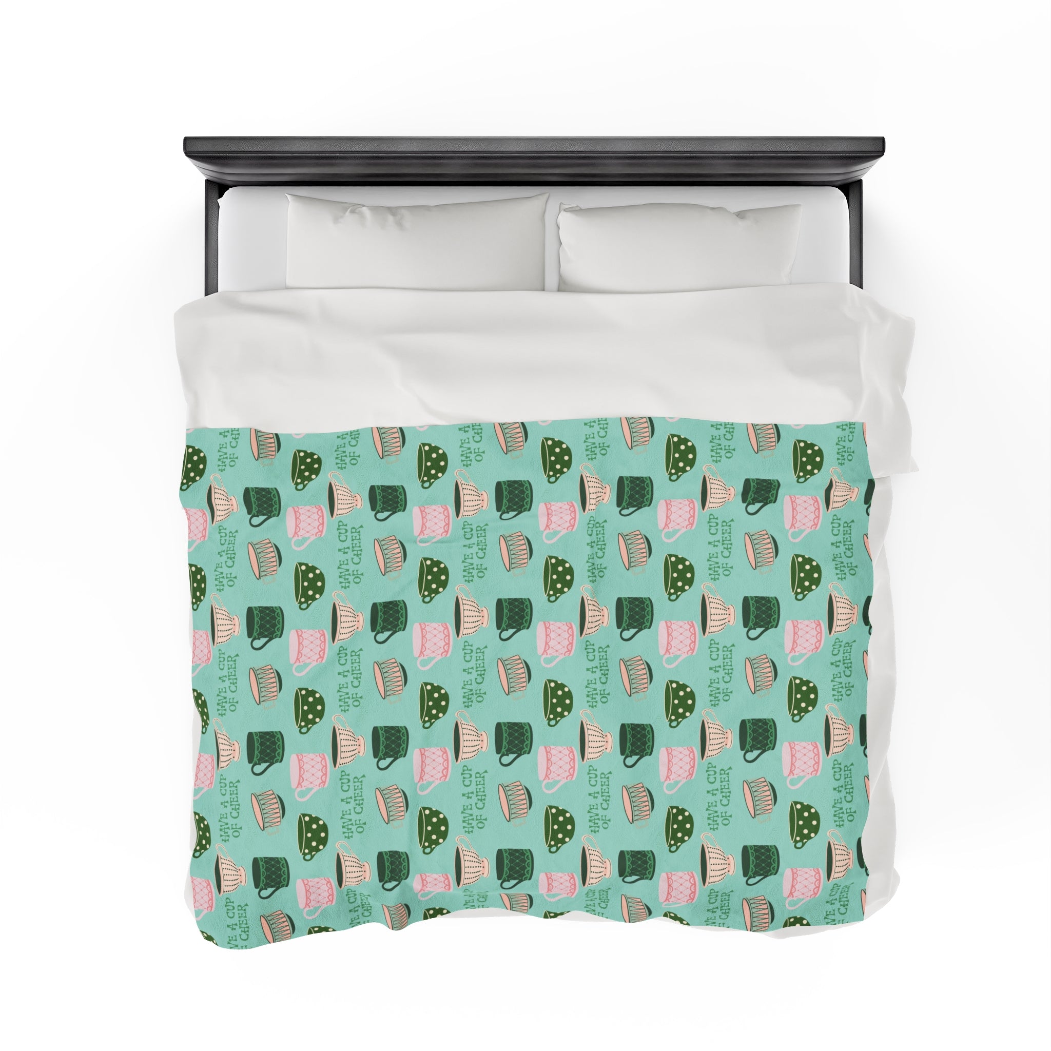 Cup of Cheer - MCM Inspired Christmas Velveteen Plush Blanket