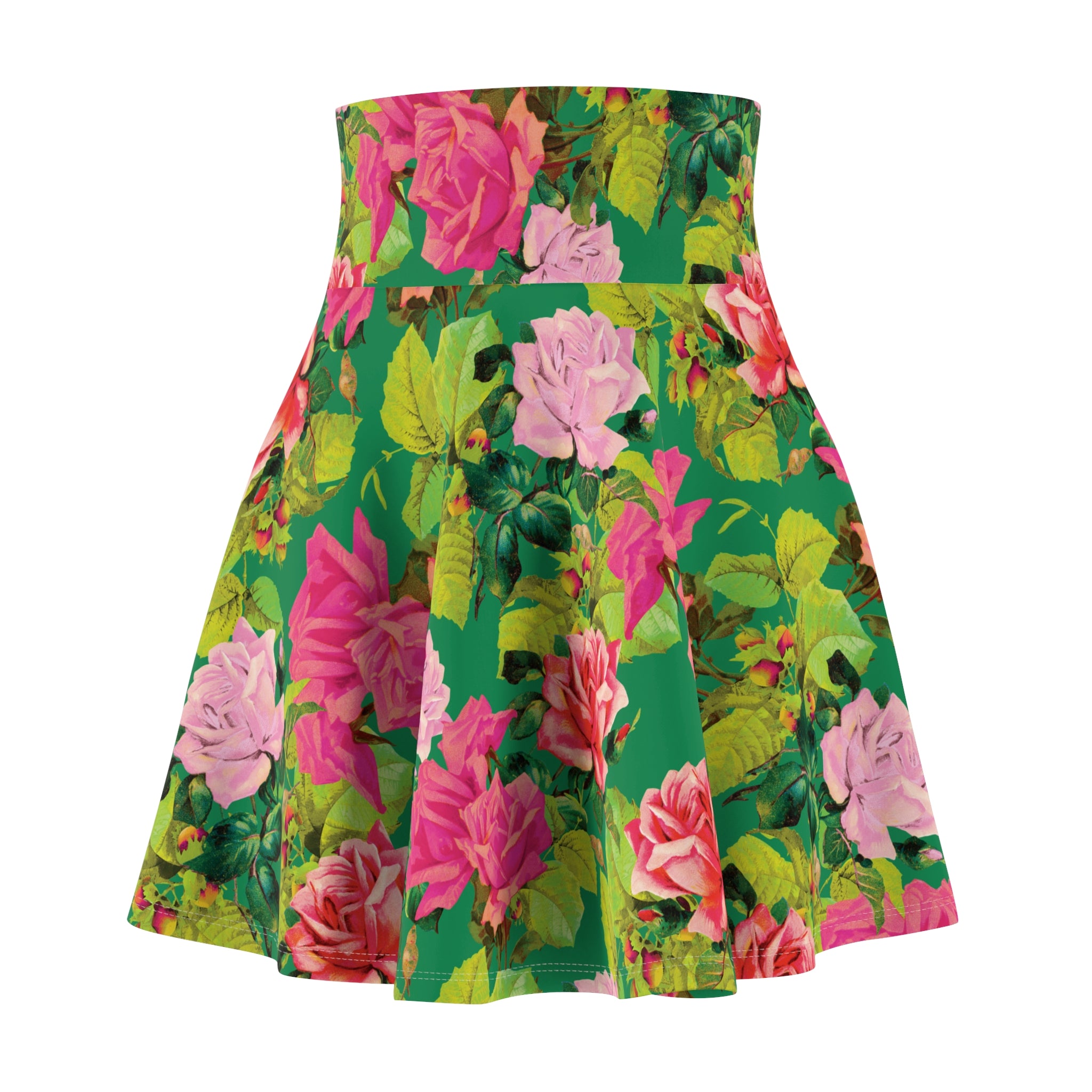 Garish Garden - Retro Floral Swing Skirt