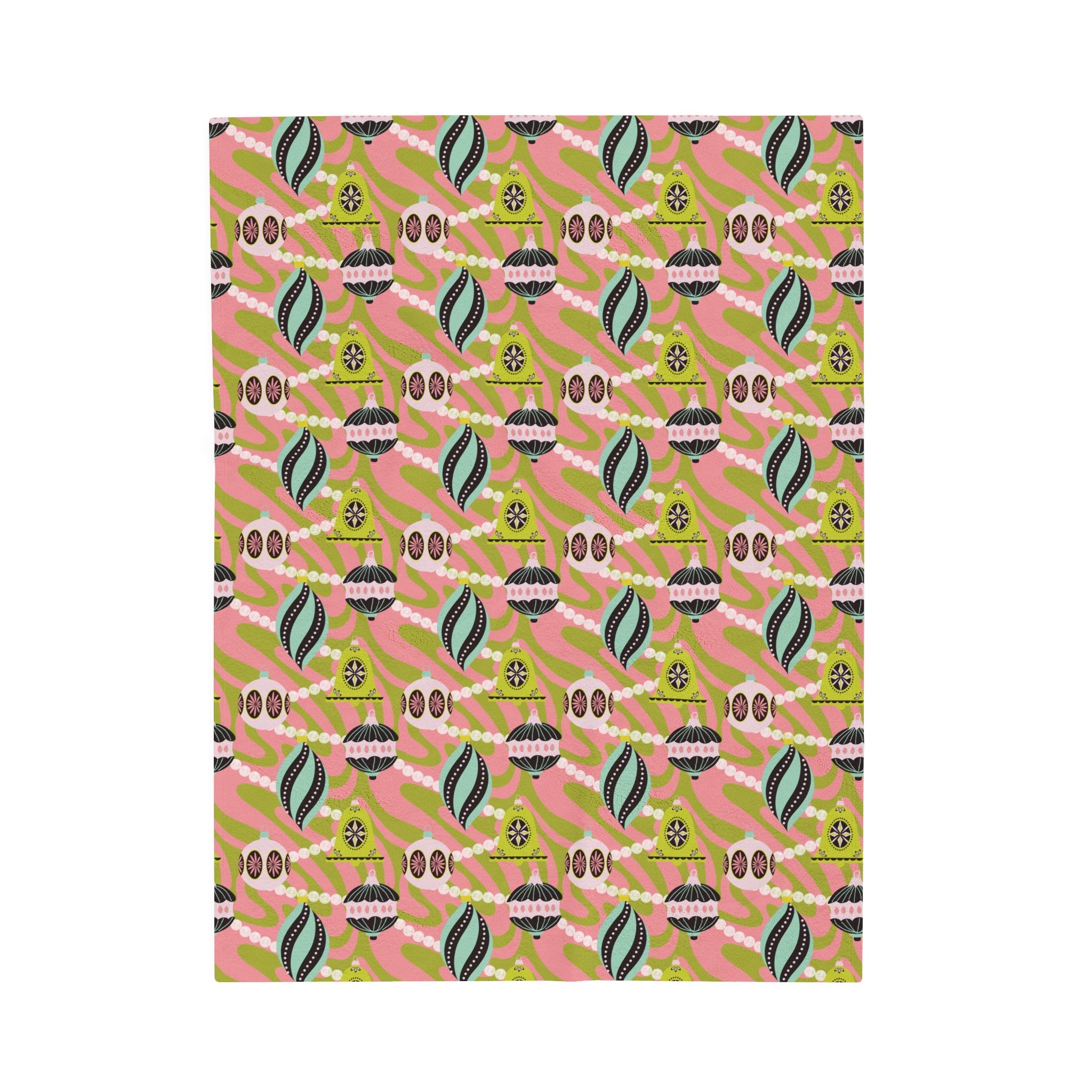 December Dopamine - Retro Christmas Velveteen Plush Blanket