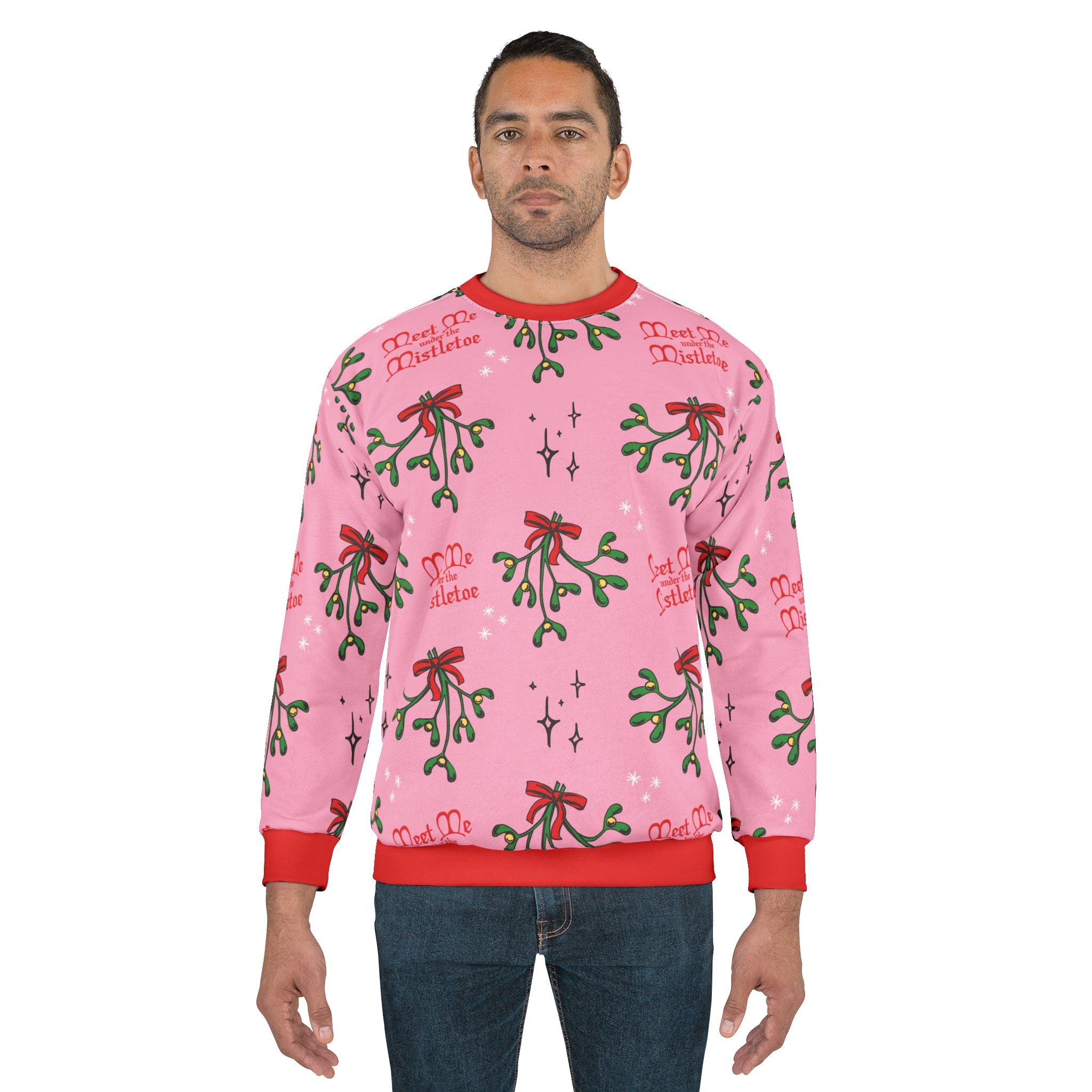 Mid-Century Mistletoe - Retro Christmas Unisex Sweatshirt