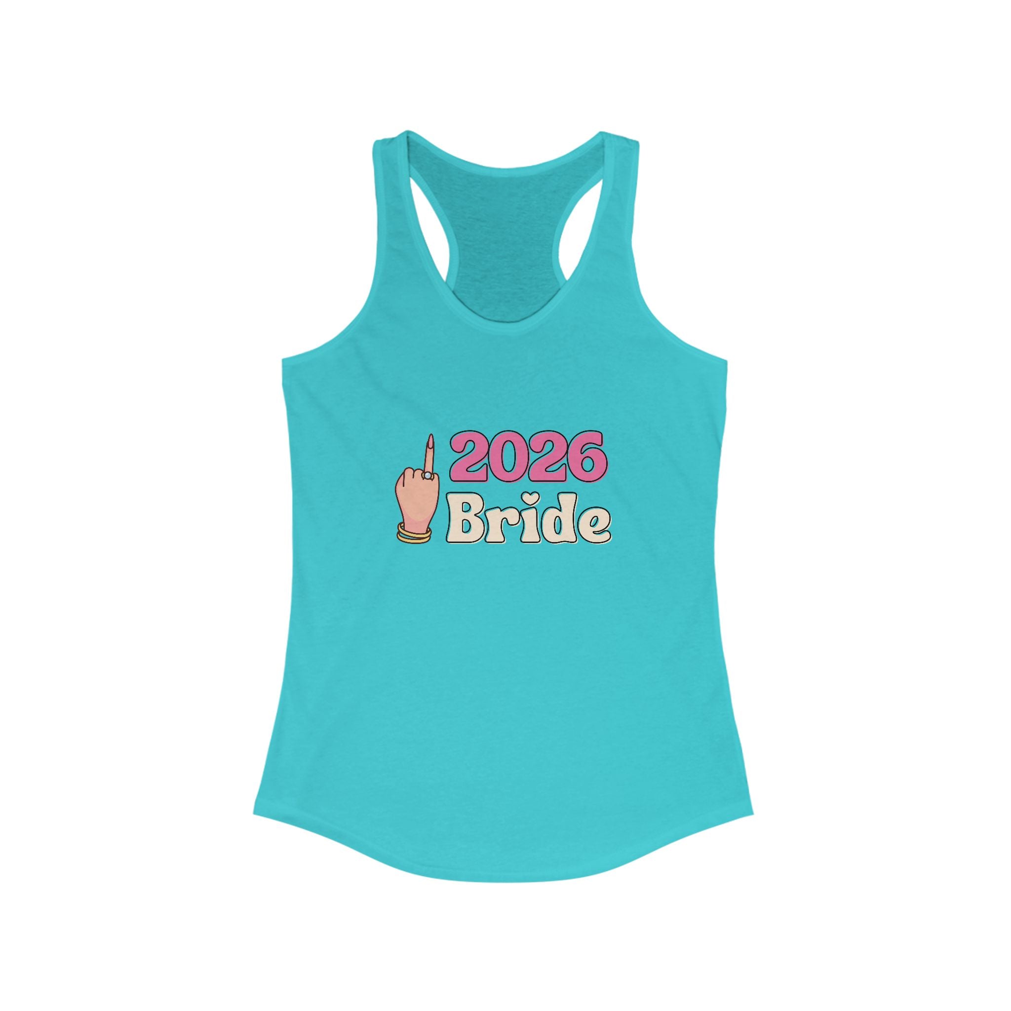 2026 Bride - Retro Wedding Racerback Tank