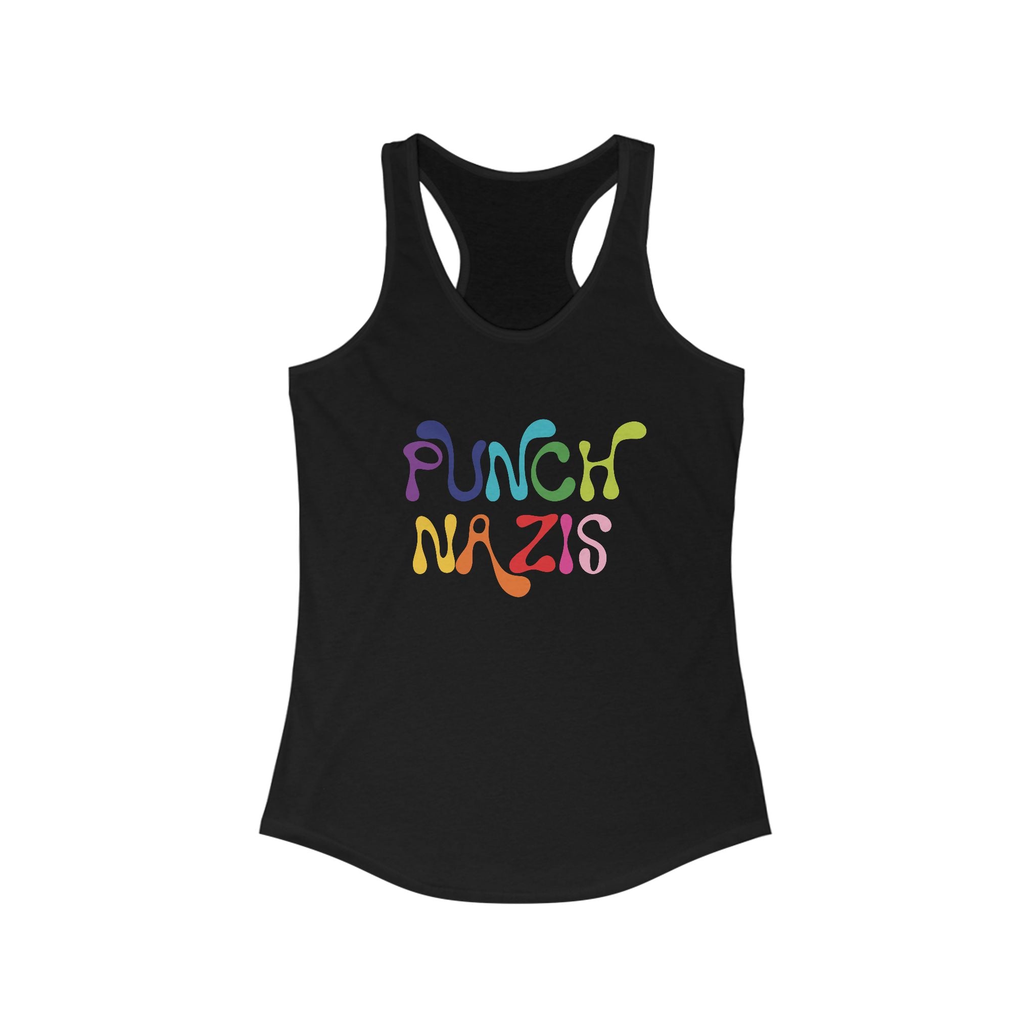 Punch 'Em - Retro Antifascist Racerback Tank