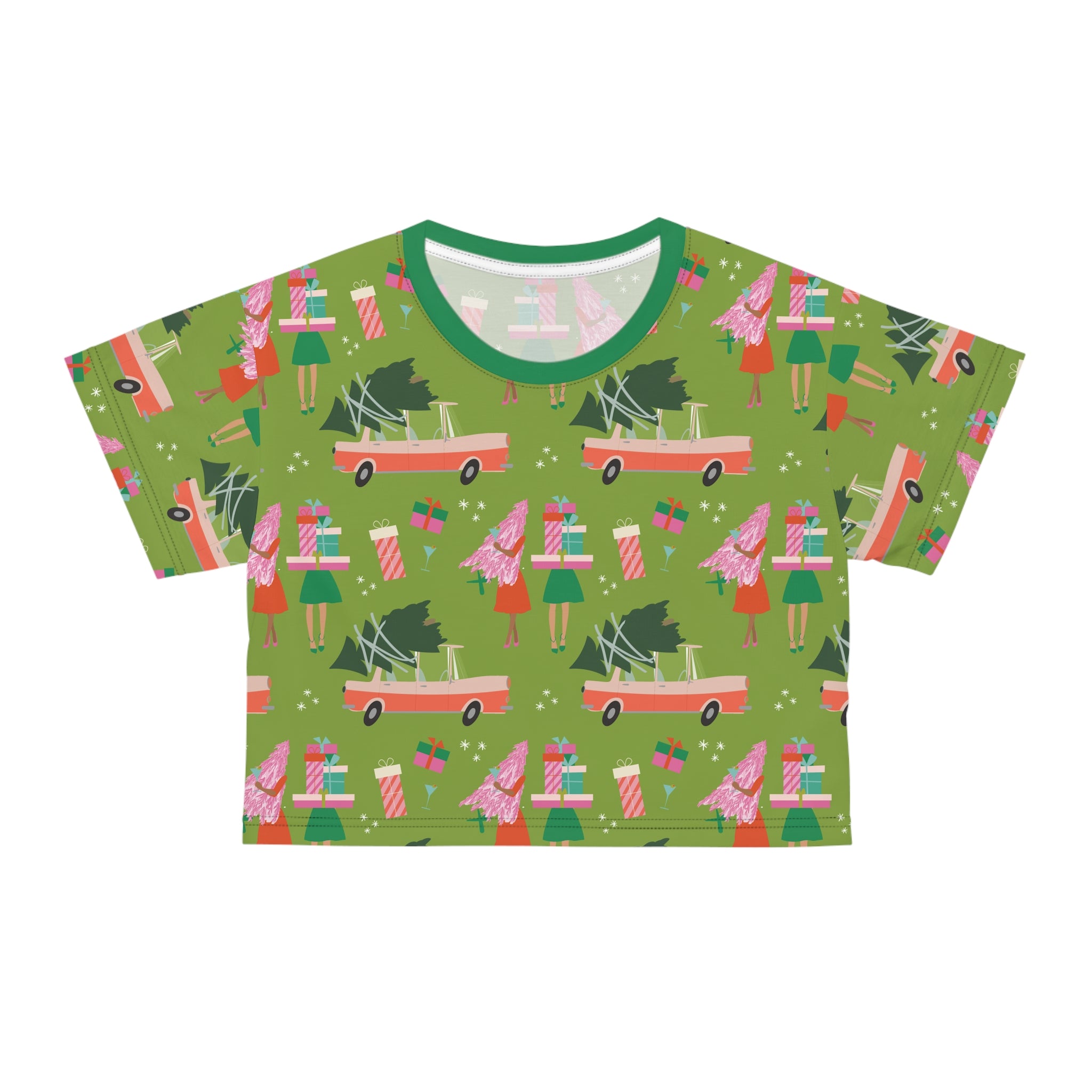 Busy Season - MCM Inspired Christmas Crop Top