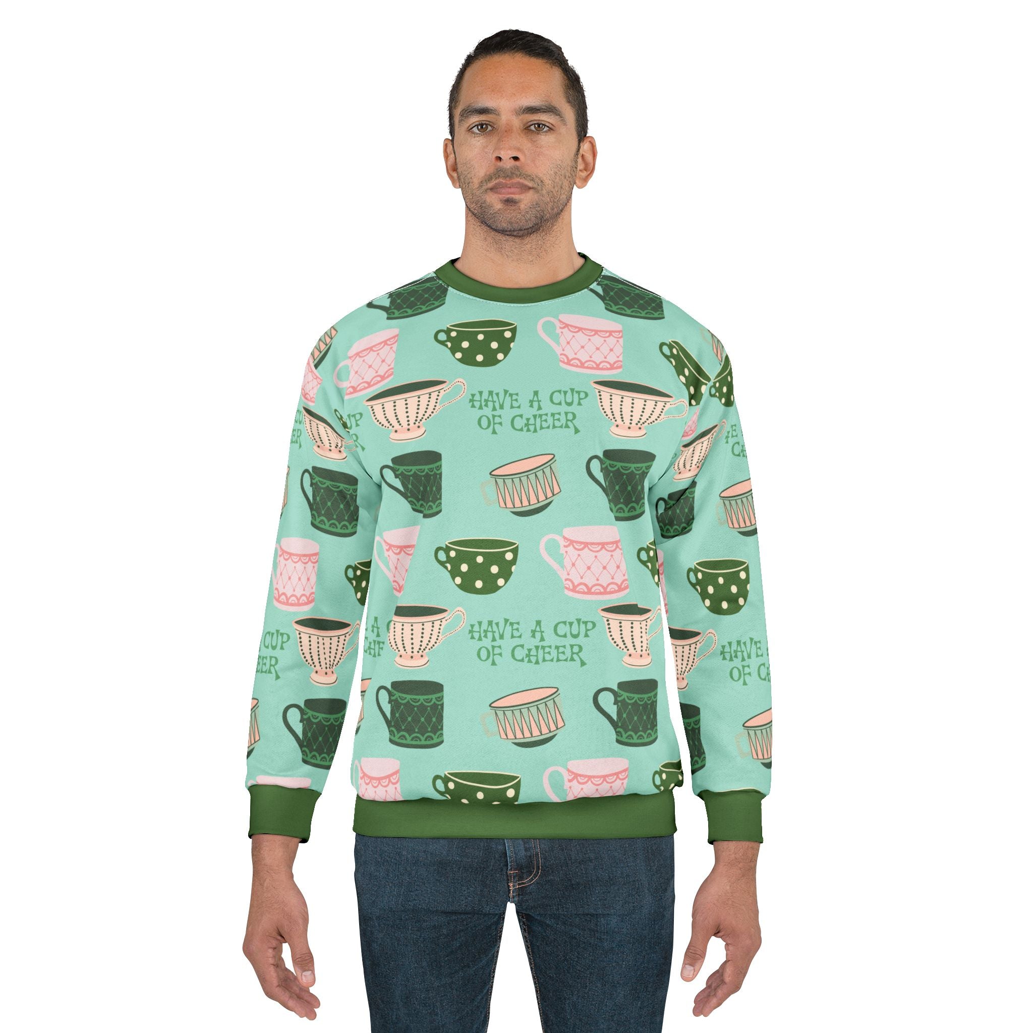 Cup of Cheer - Retro Christmas Unisex Sweatshirt