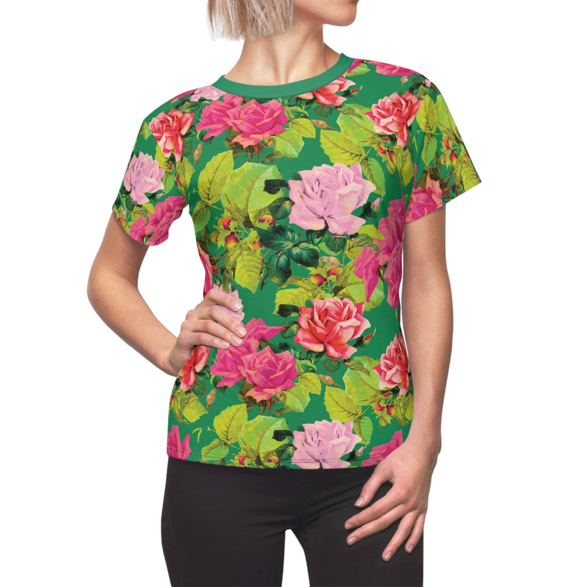 Garish Garden - Retro Floral Femme Fit Tee