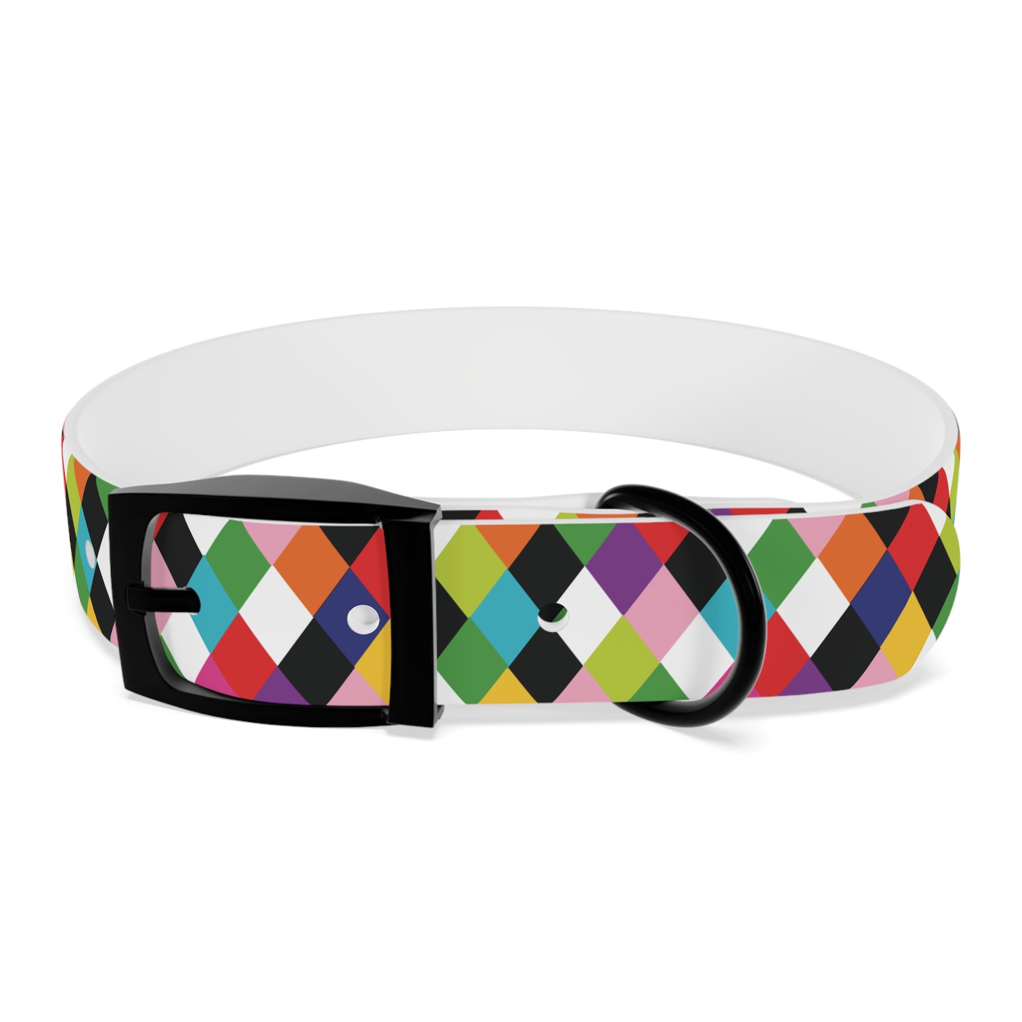 Harlequin Party - Retro Colorful Dog Collar