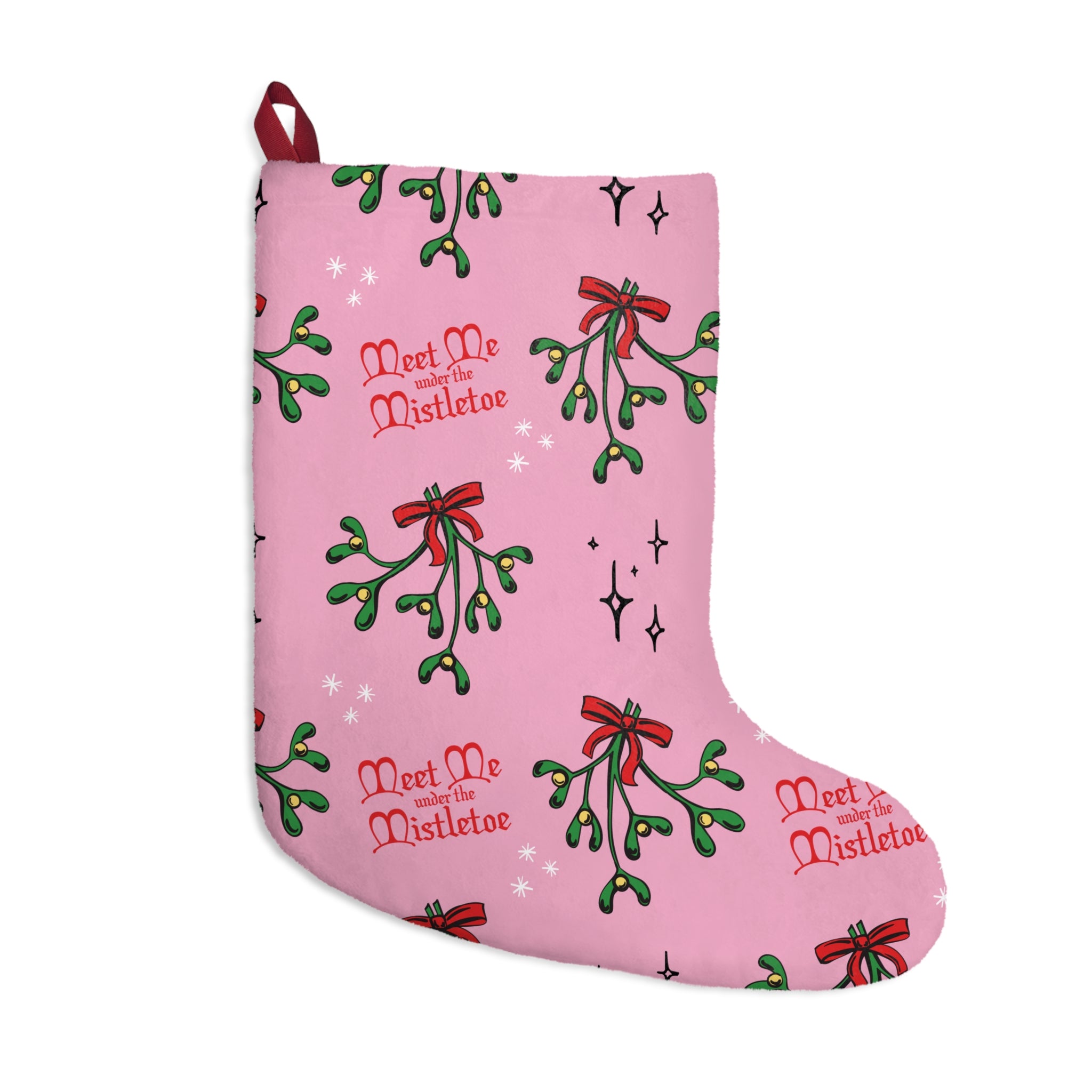 Mid-Century Mistletoe - Retro Christmas Stocking