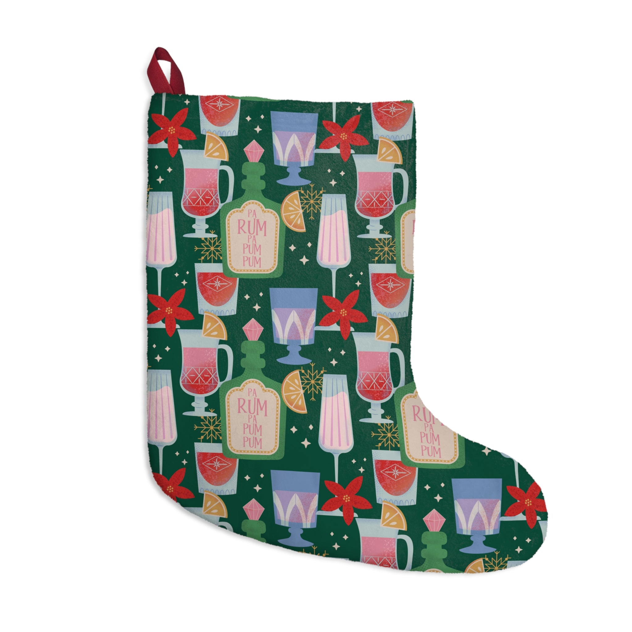 Rum Pa Pum Pum & Cola - MCM-Inspired Christmas Stocking