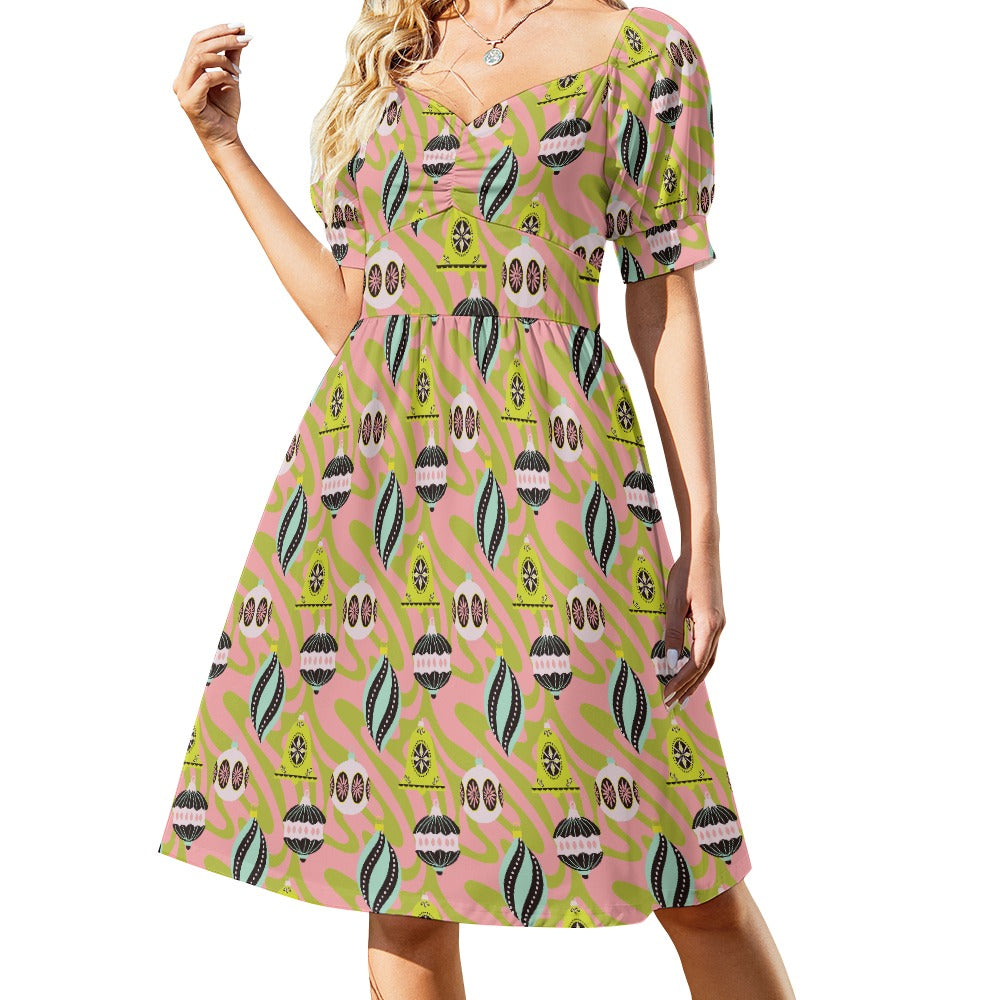 December Dopamine - Retro Christmas Sweetheart Dress