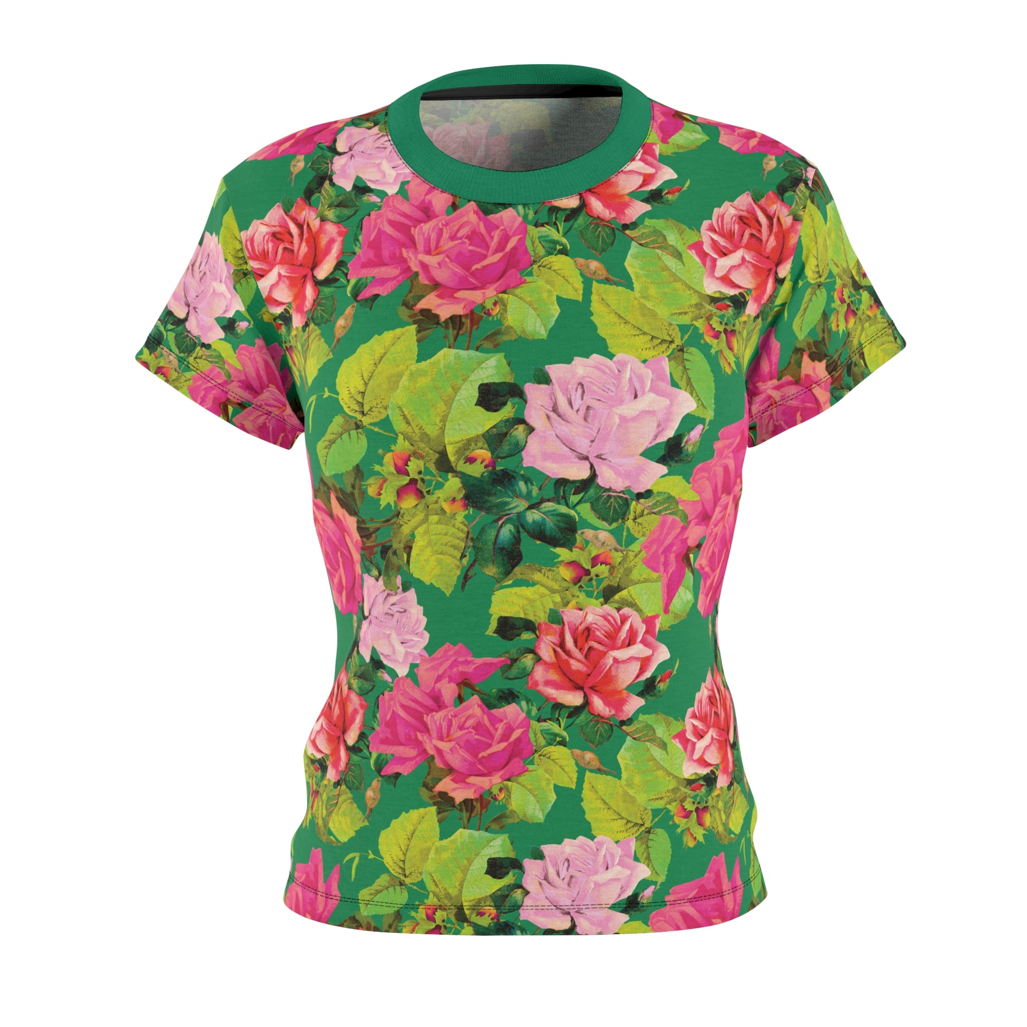 Garish Garden - Retro Floral Femme Fit Tee