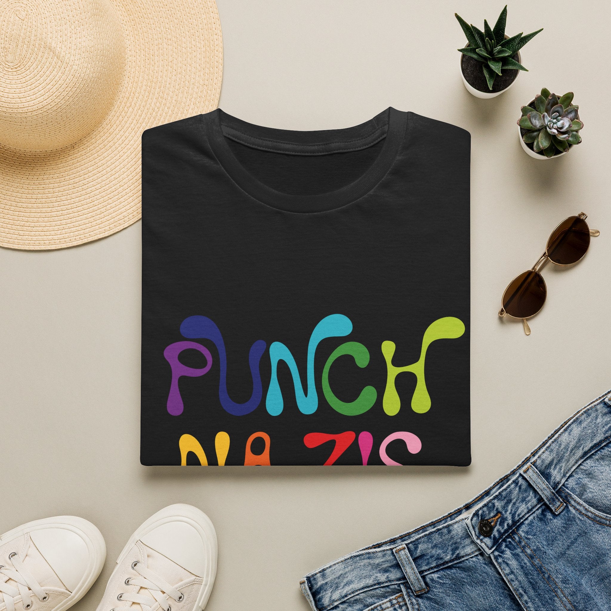 Punch 'Em - Retro Rainbow Unisex T-Shirt
