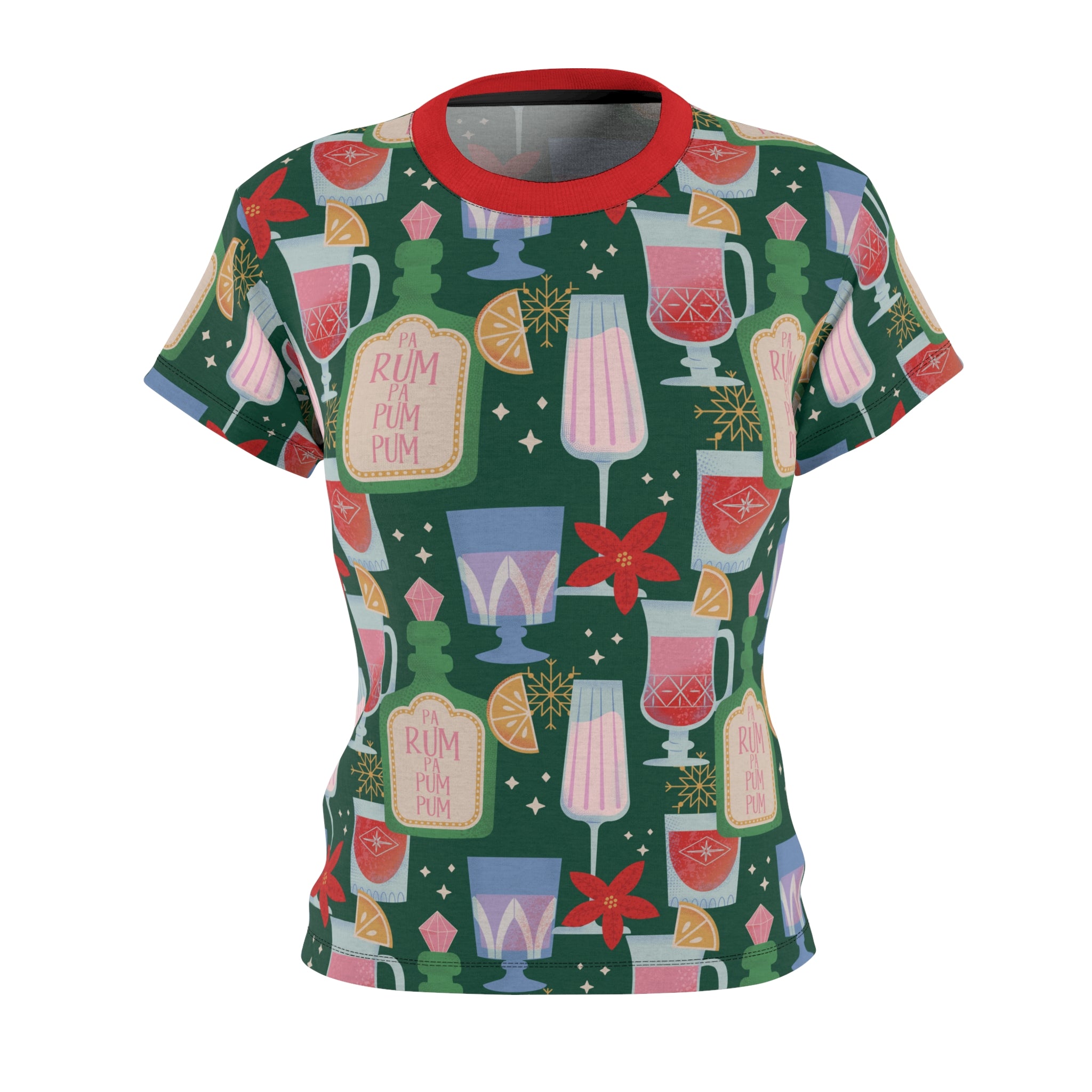 Rum Pa Pum Pum & Cola - Retro Christmas Femme Fit Tee