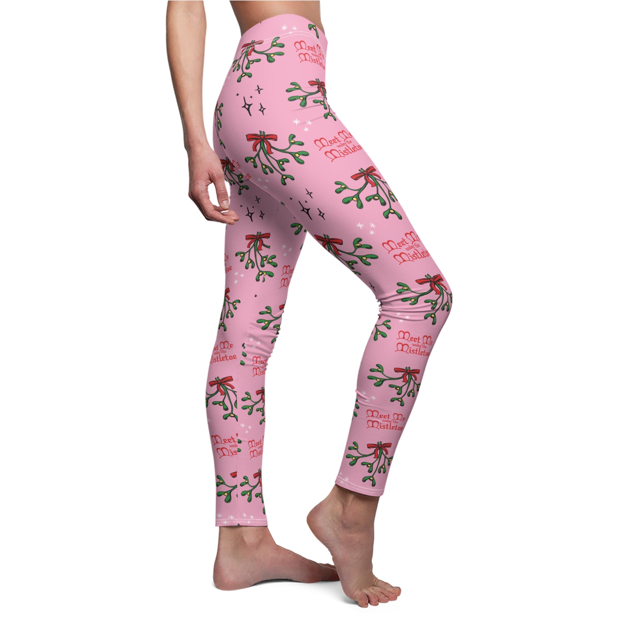 Mid-Century Mistletoe - Retro Christmas Supersoft Leggings