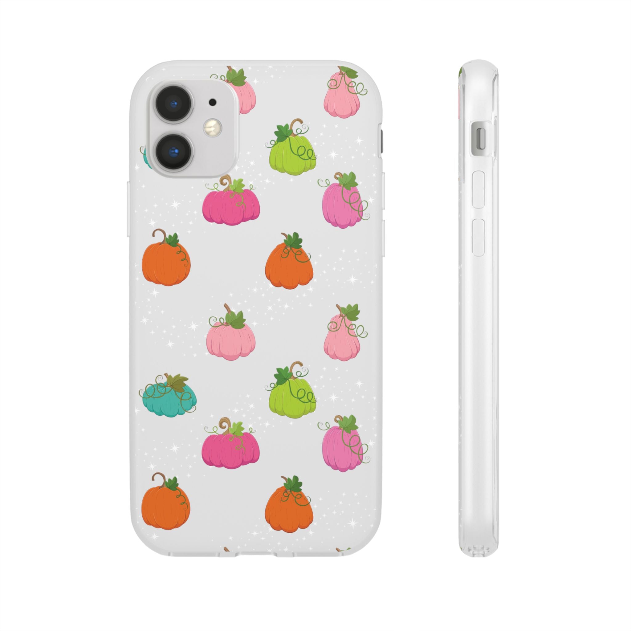 Pretty Pumpkins Transparent Phone Case