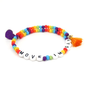Design Your Own LGBTQIA+ Pride Beaded Stacking Bracelet Bracelet Restrained Grace