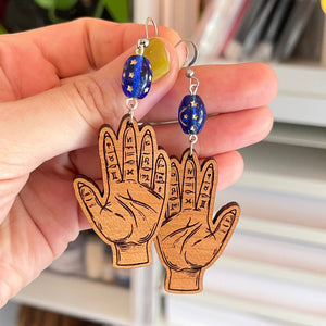 Whimsigothic Palmistry Earrings Earrings Restrained Grace