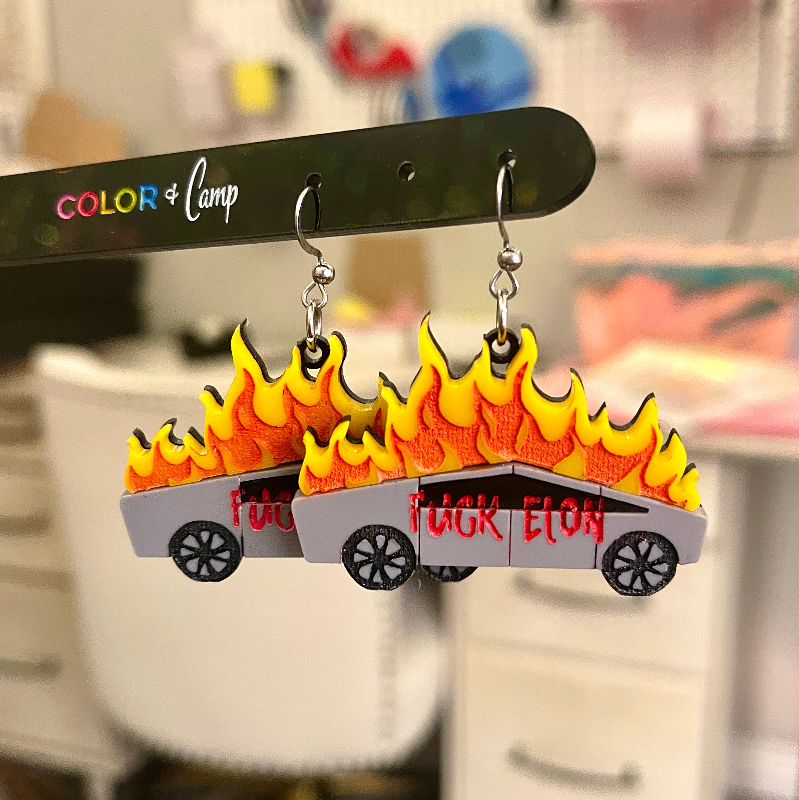 Is that a Dumpster Fire? - Earrings