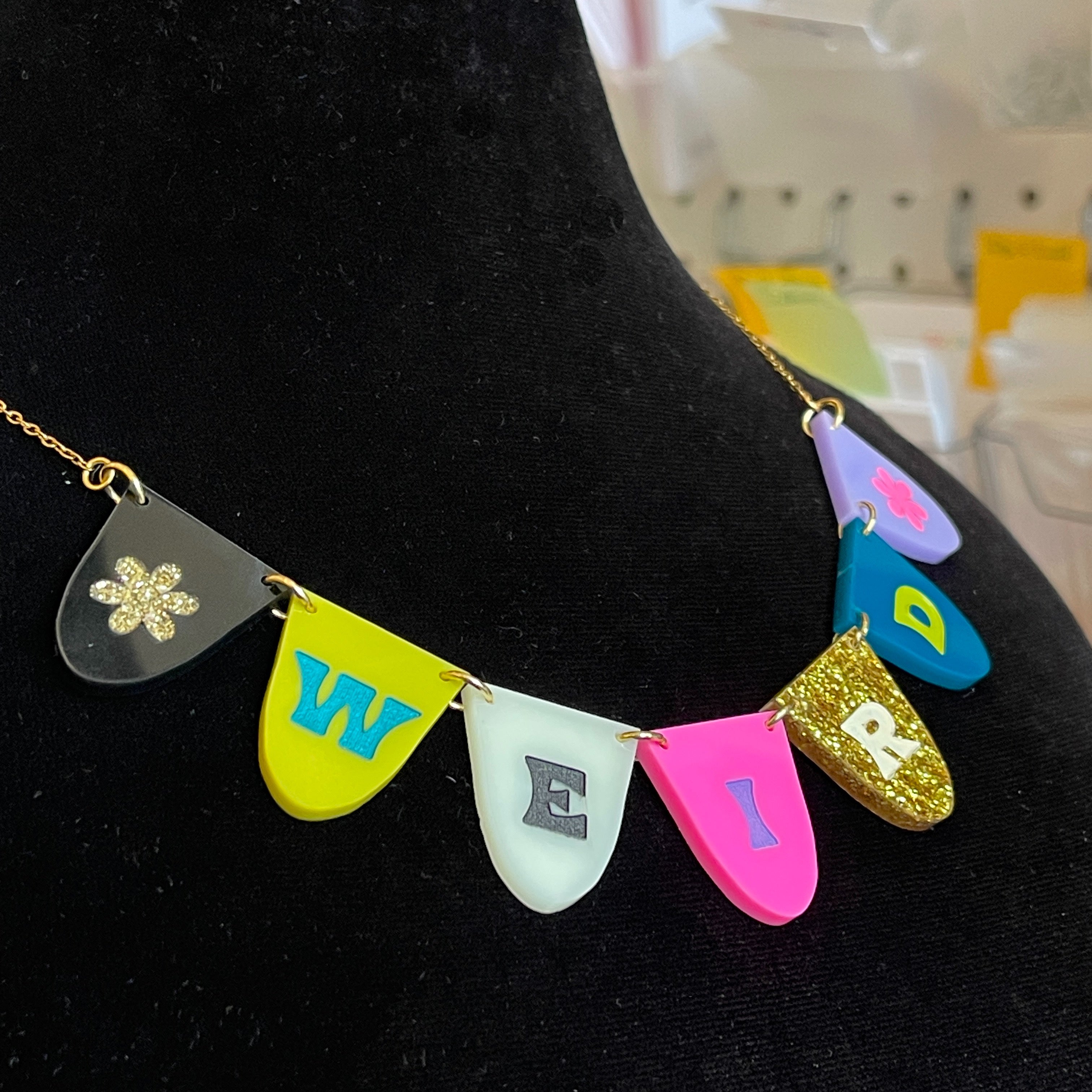 Weird Bunting Necklace