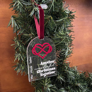 Personalized Christmas Together Subtle Polyamory Ornament Ornament Restrained Grace
