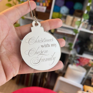 Christmas with My Chosen Family Ornament Ornament Restrained Grace