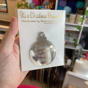Christmas with My Chosen Family Ornament Ornament Restrained Grace