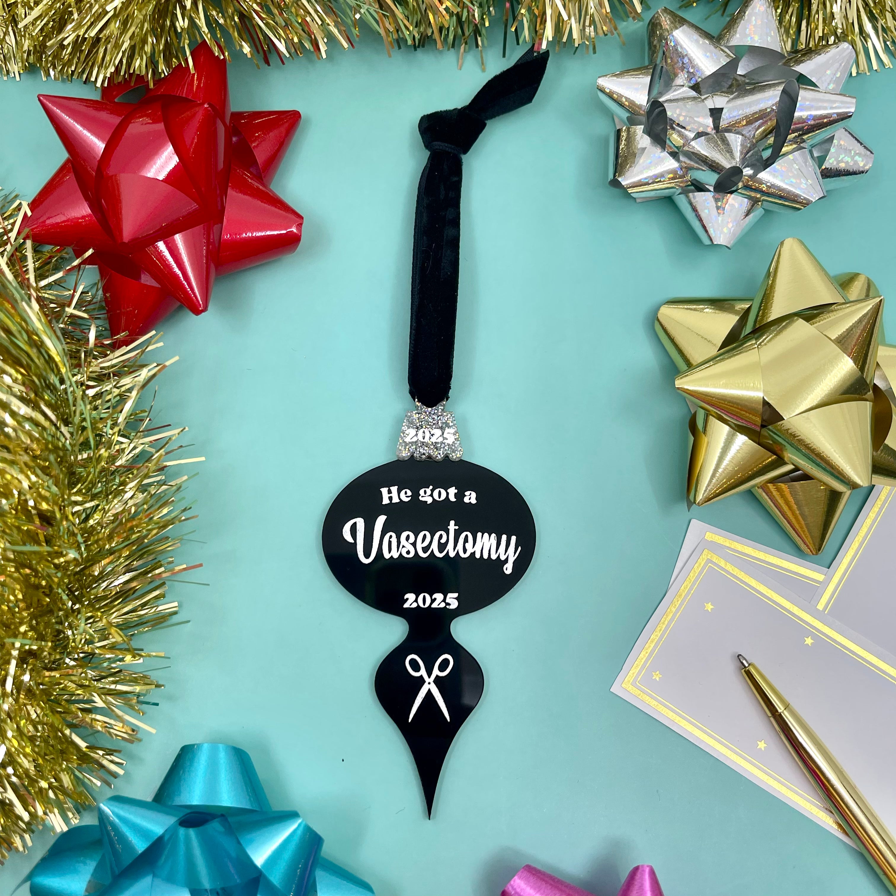 The Year He Got a Vasectomy - Retro Christmas Ornament
