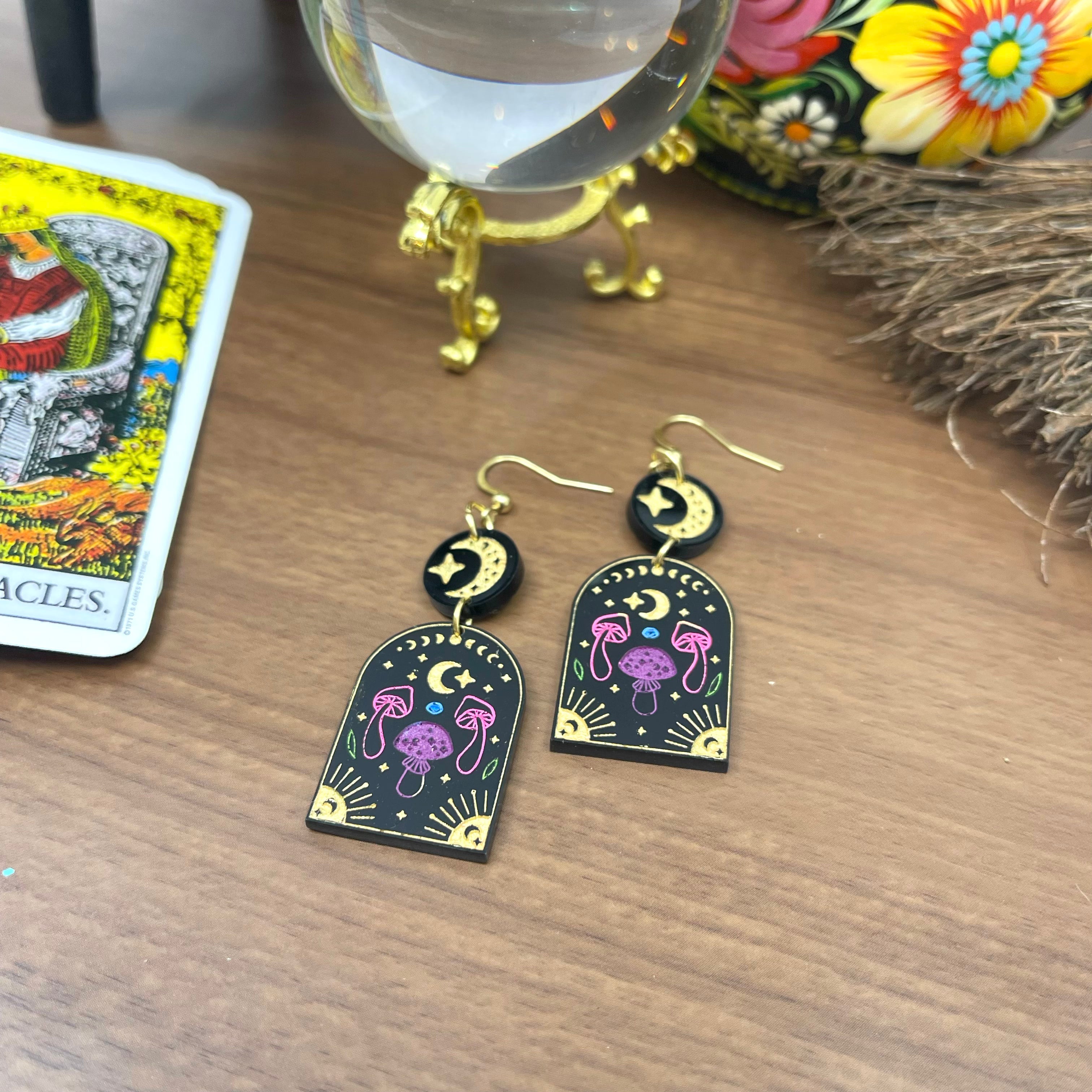 Magic Mushroom - Acrylic Earrings