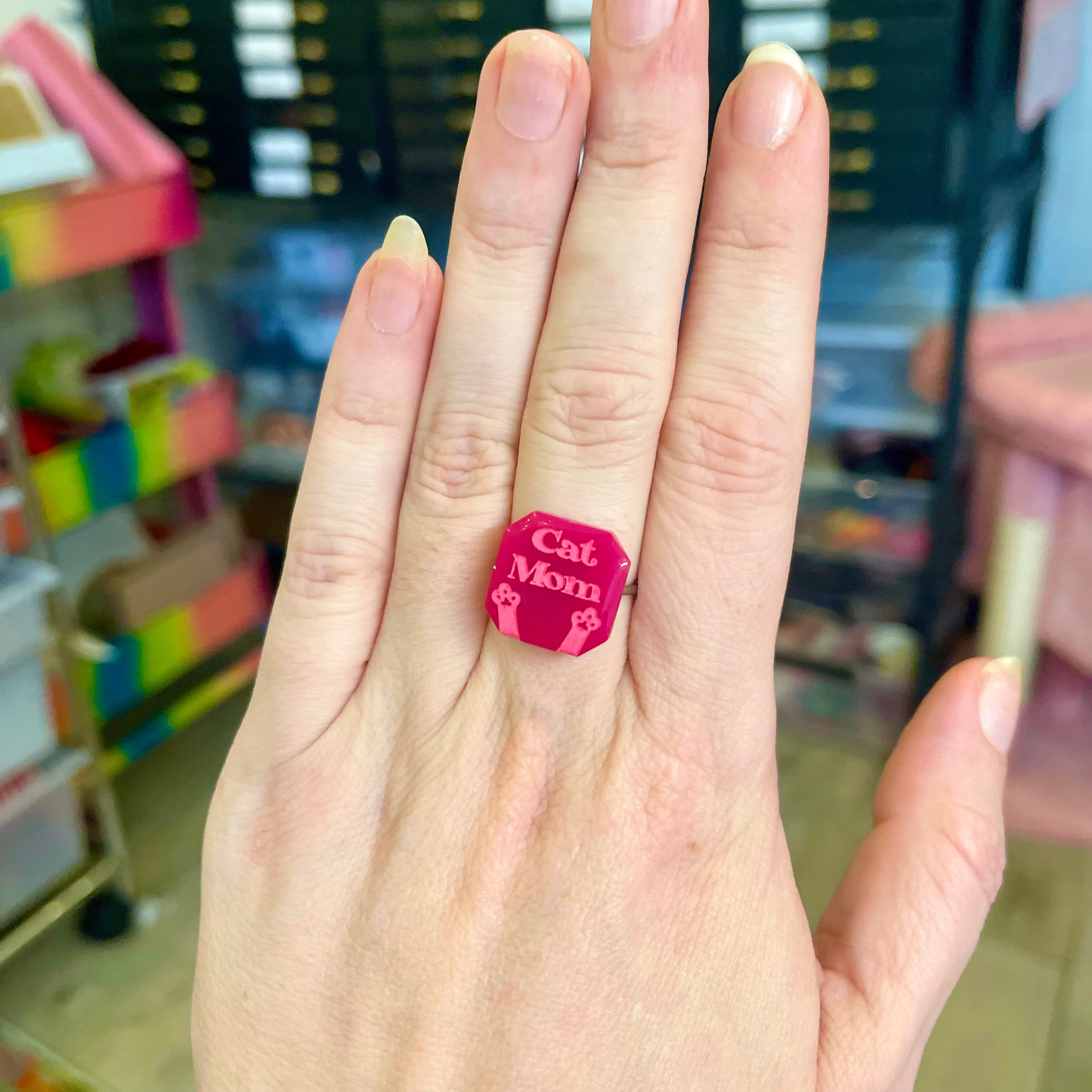 Cat Mom - Statement Ring