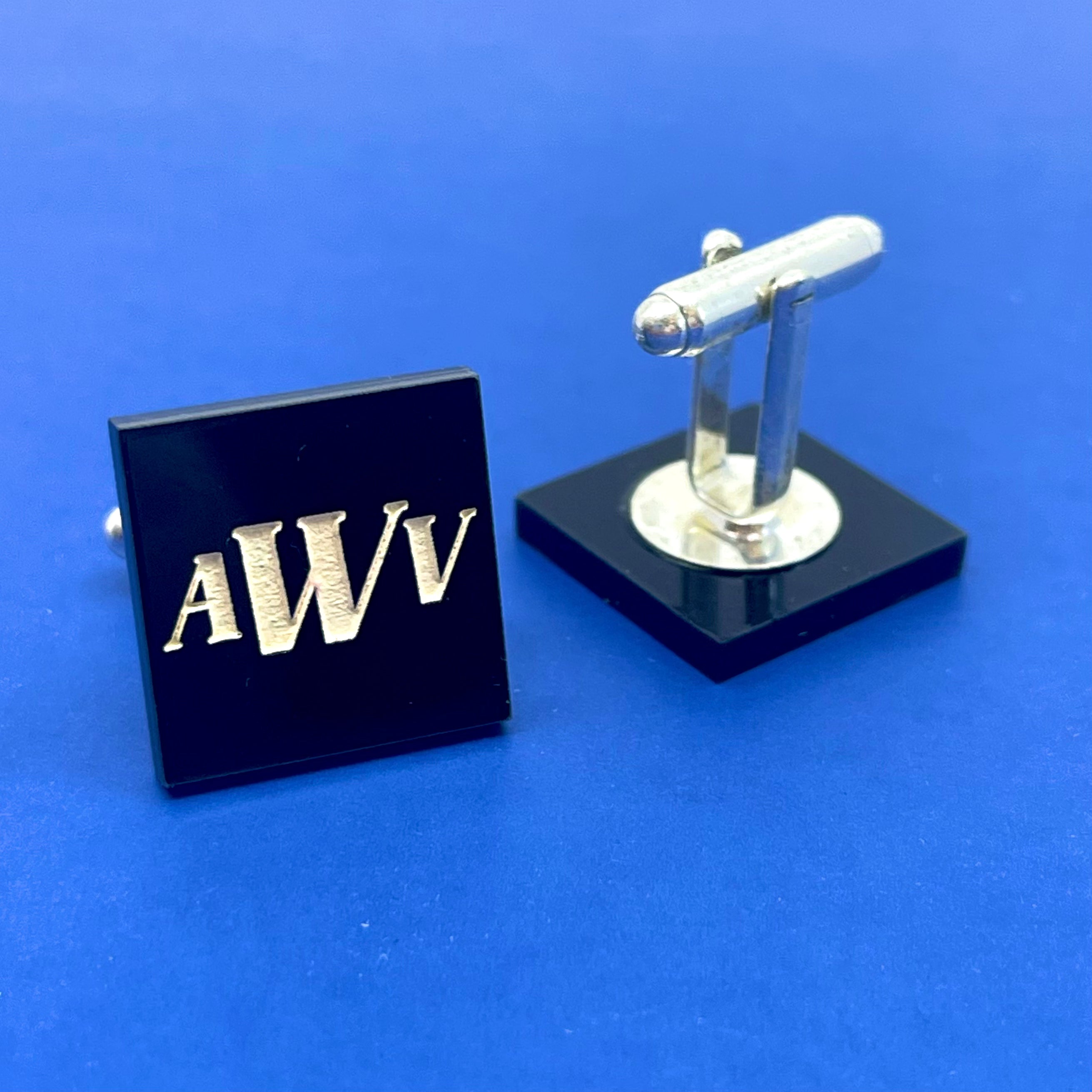 Custom Acrylic Monogram Cuff Links