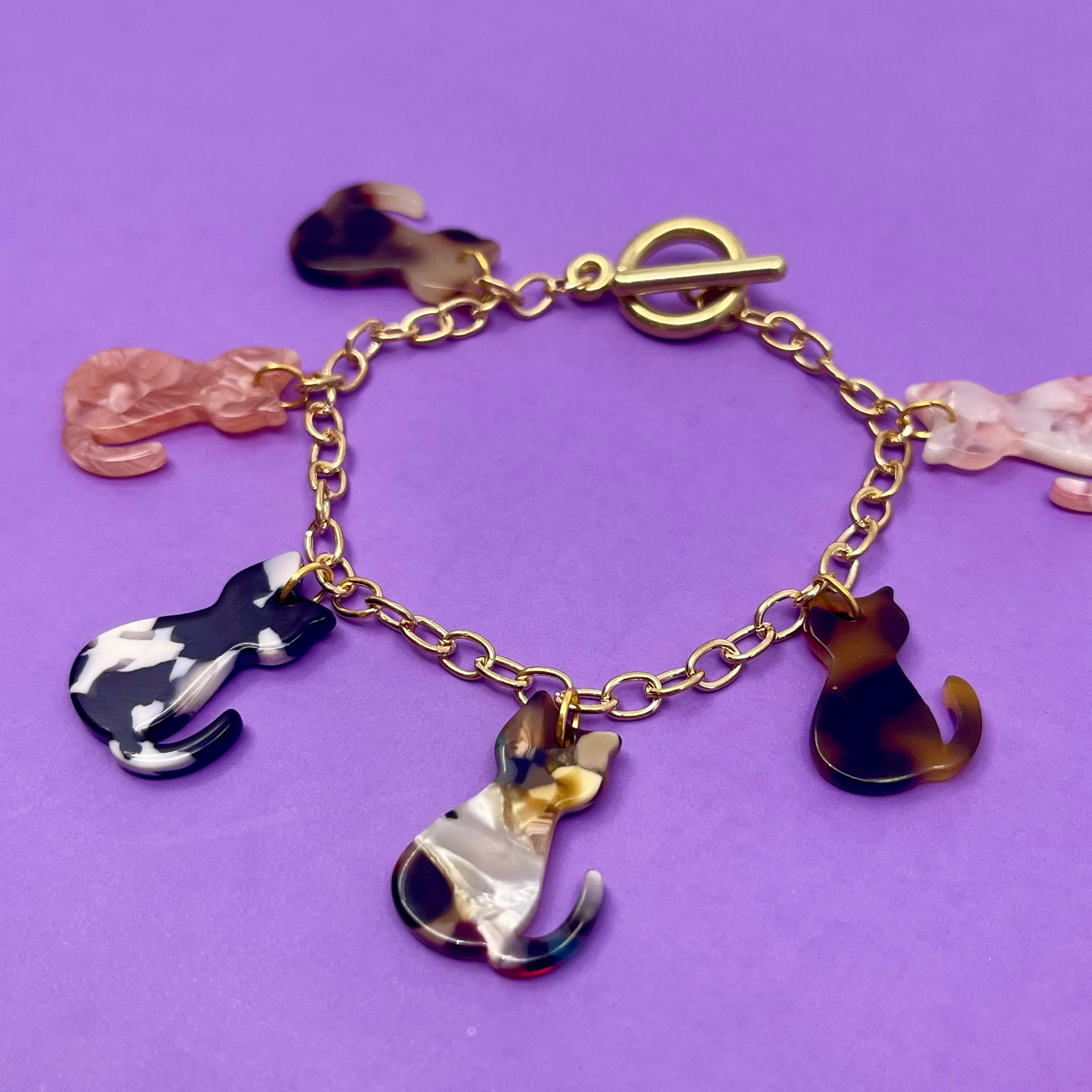 Cat Colony Charm Bracelet