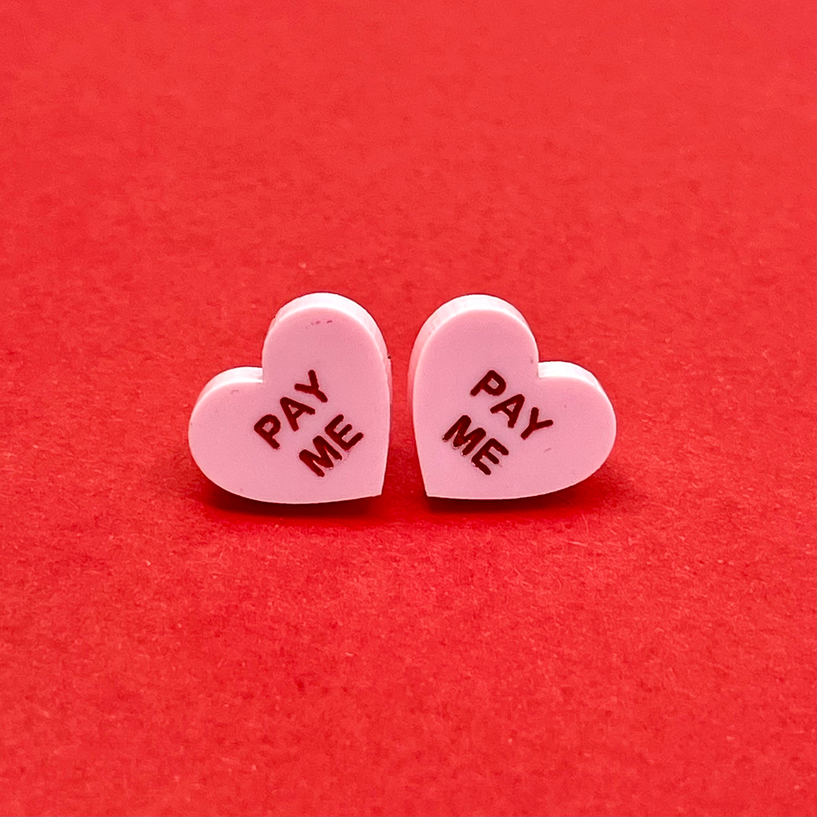 Pay Me - Candy Heart Stud Earrings