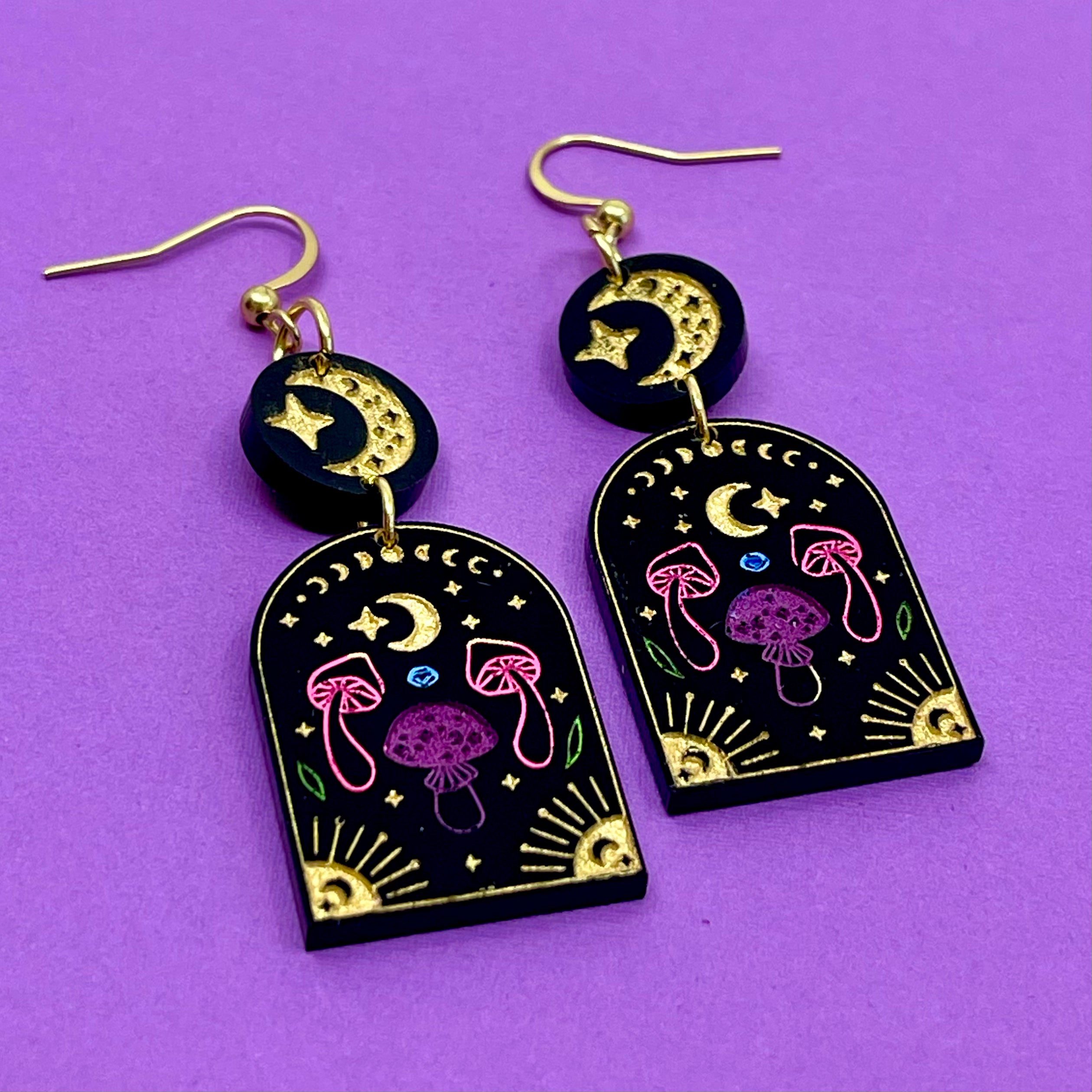 Magic Mushroom - Acrylic Earrings