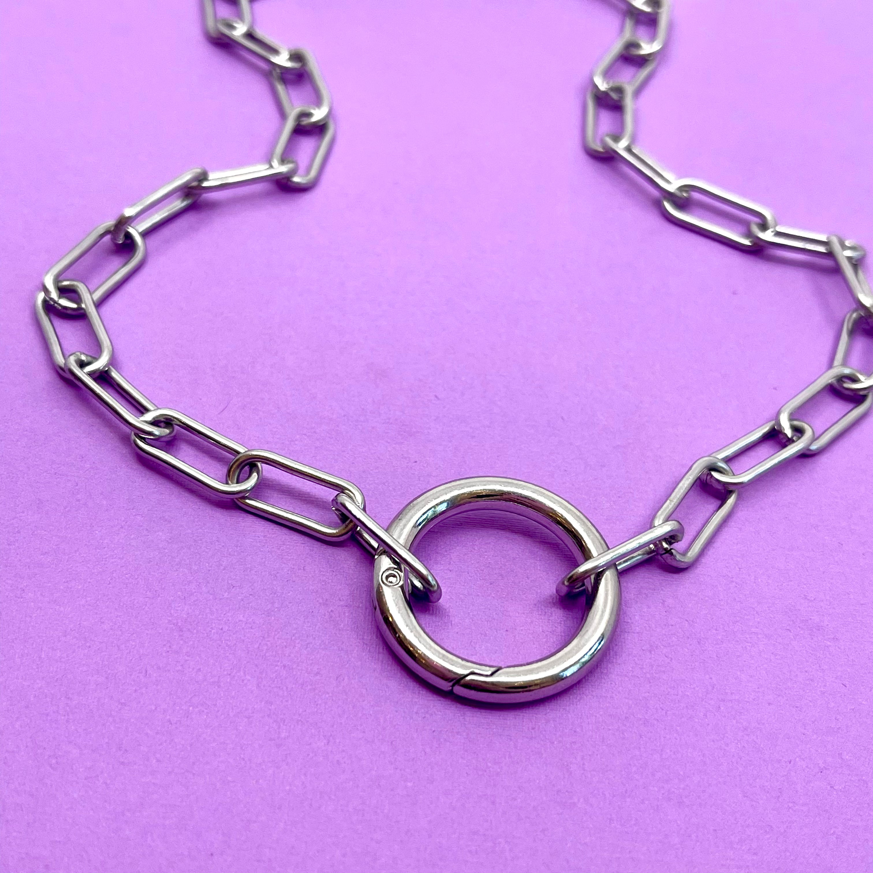 Punk Paperclip Chain Necklace Base