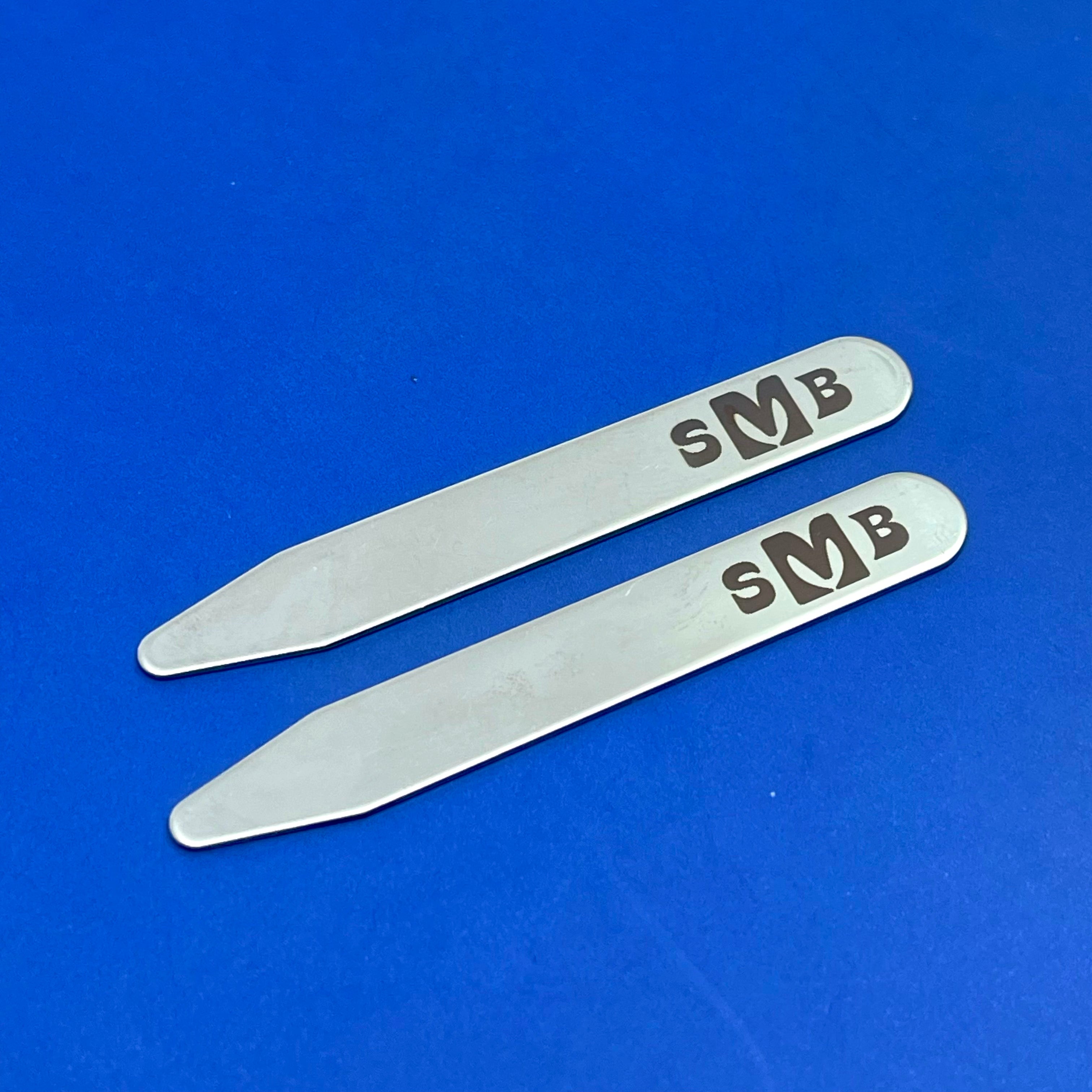 Monogram Steel Collar Stays
