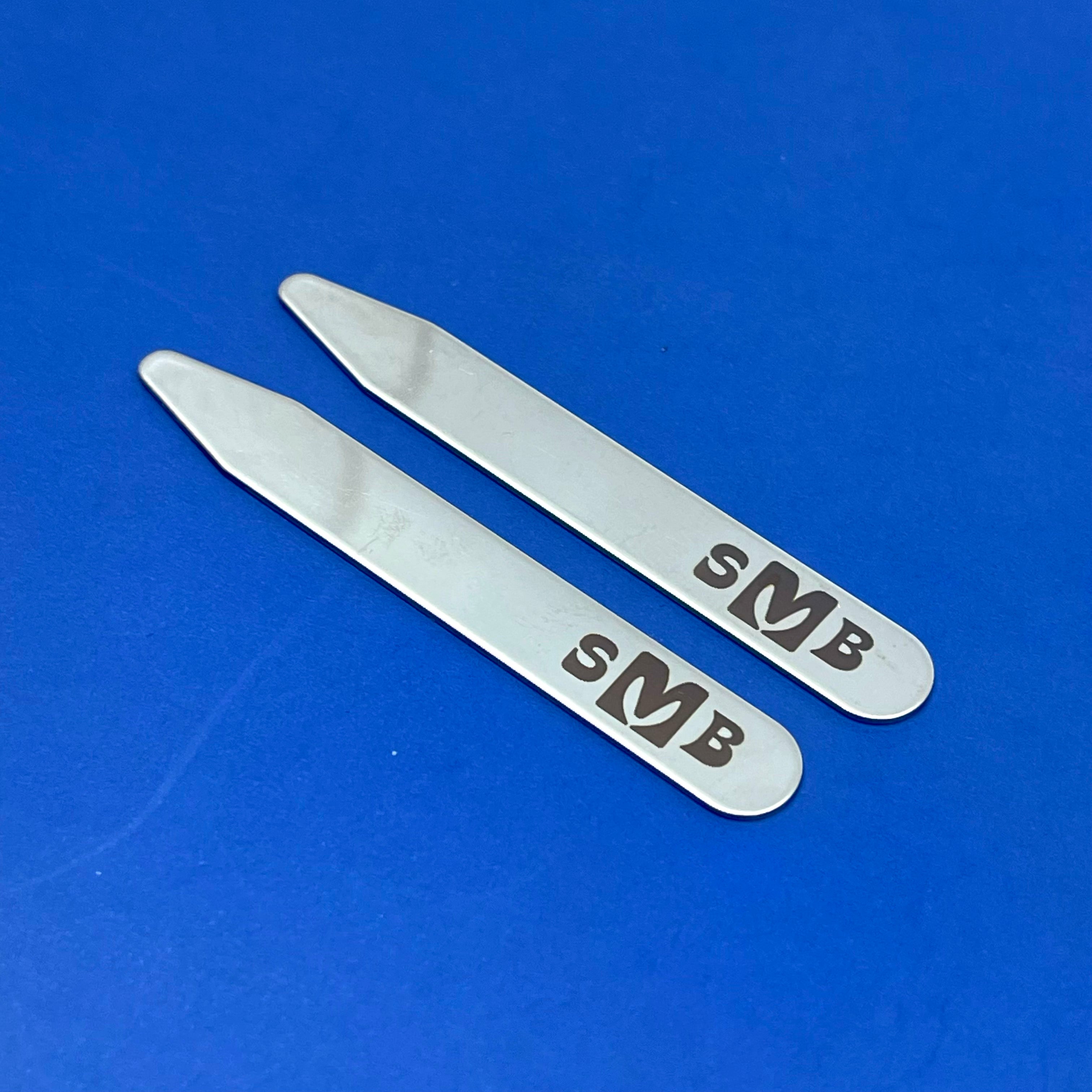 Monogram Steel Collar Stays