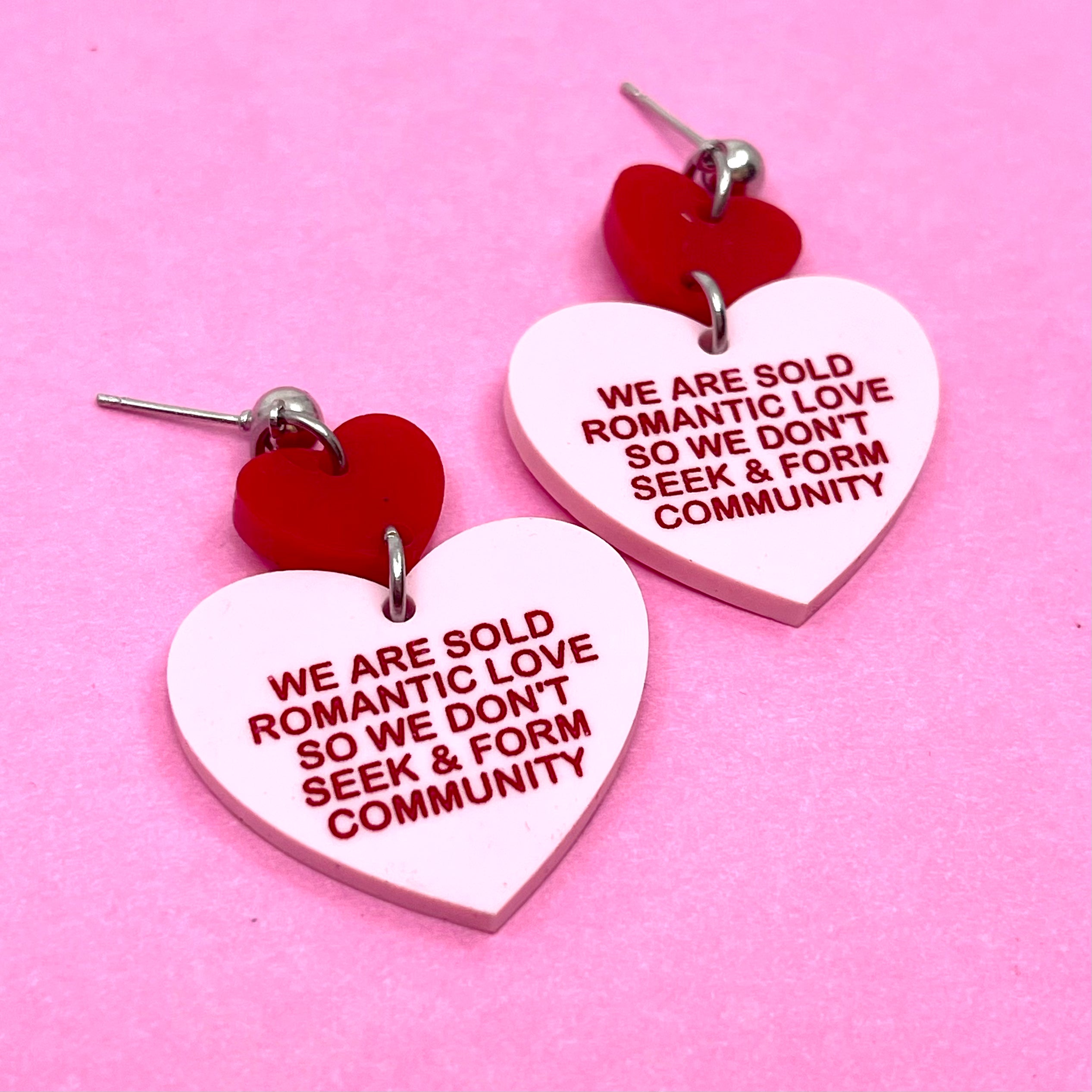 We’re Sold Romantic Love - Candy Heart Earrings