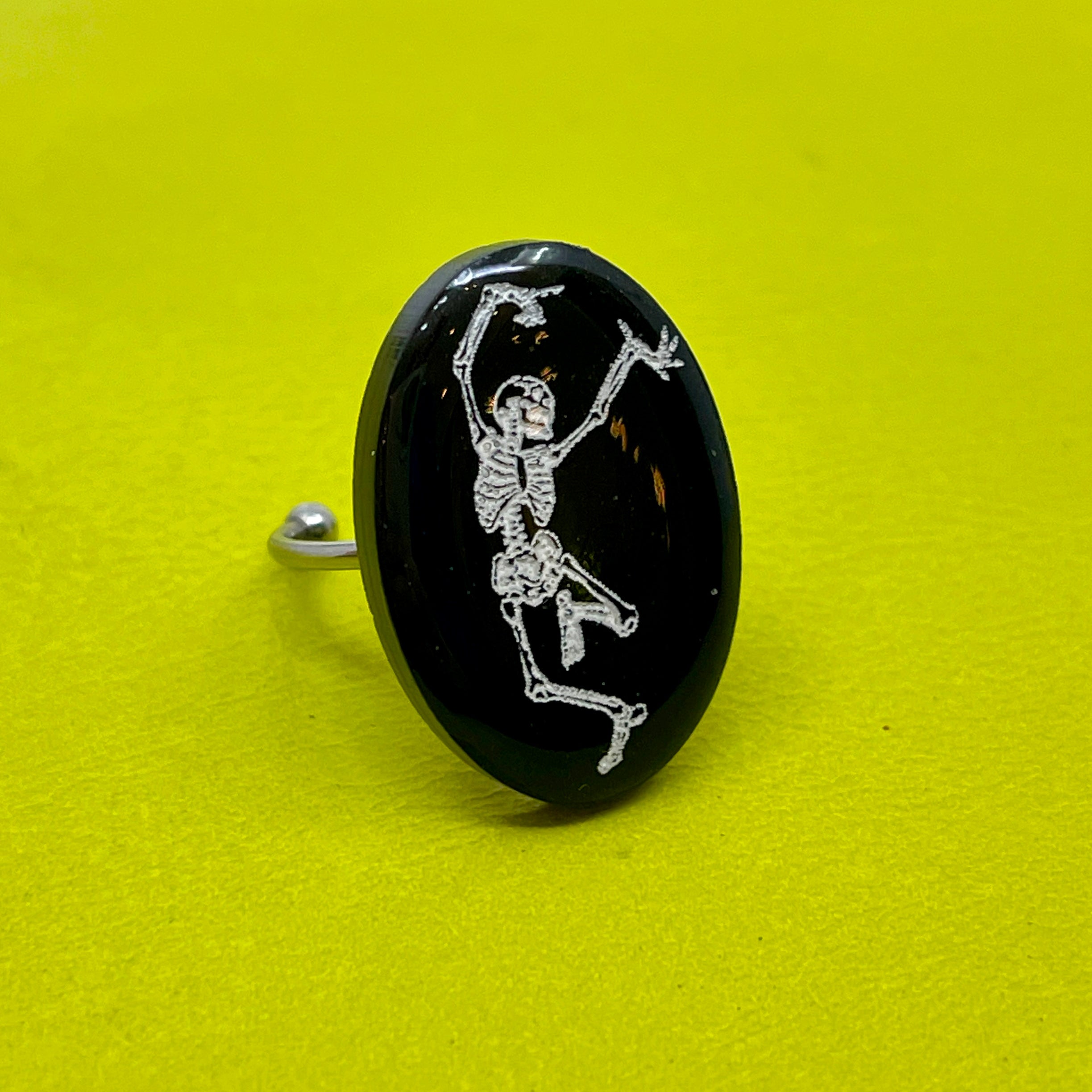 Skeleton Dance Cocktail Ring