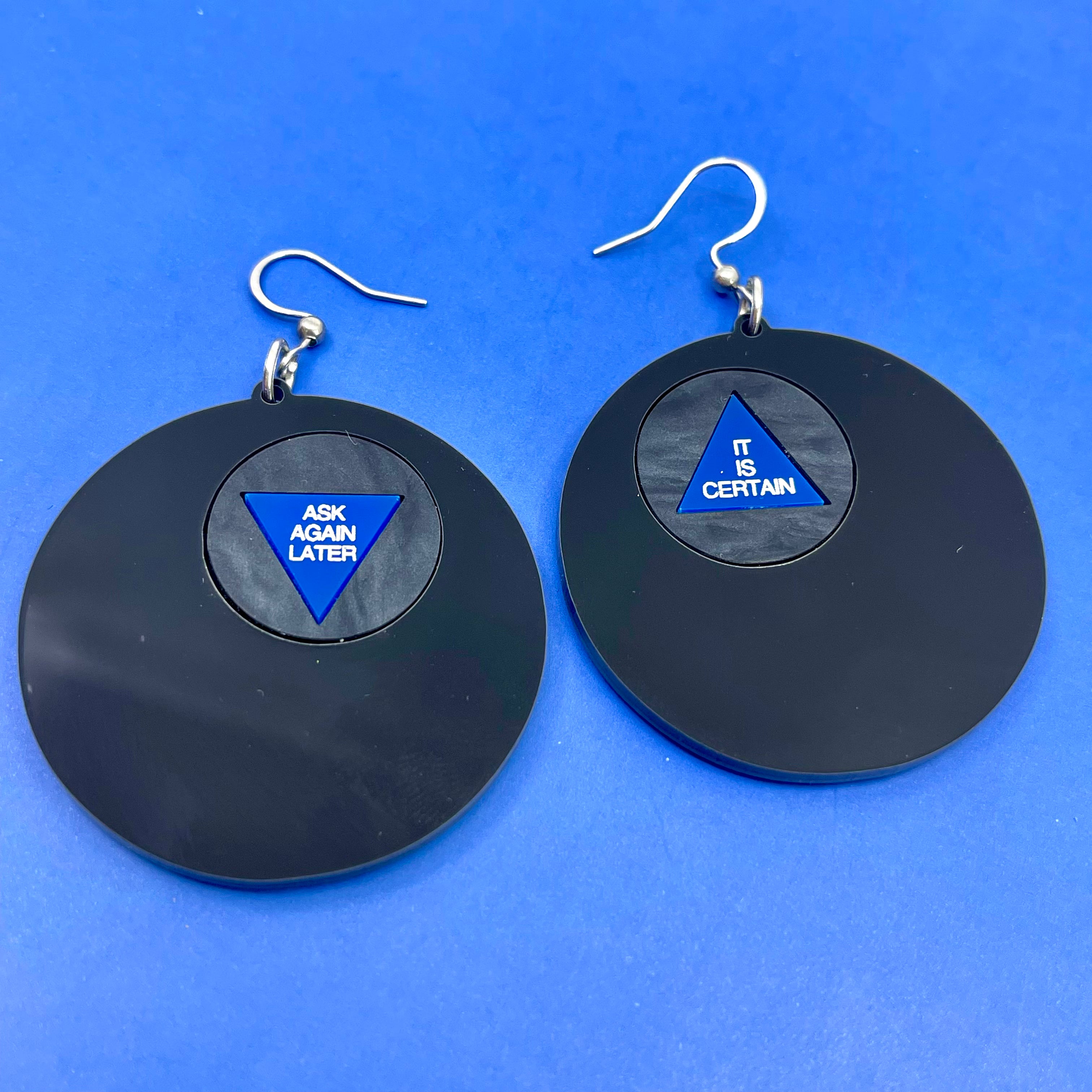 Magic 8 Ball Earrings