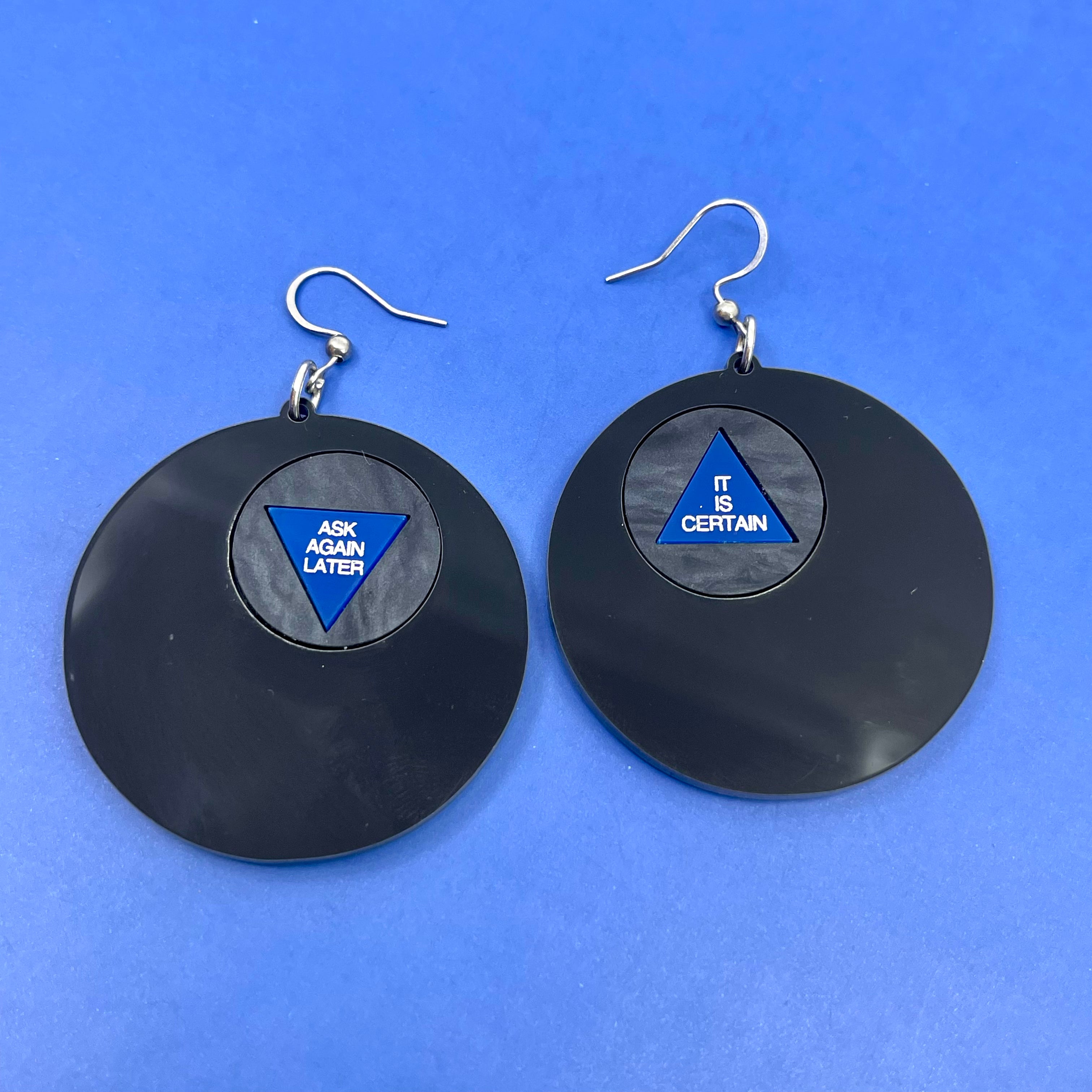 Magic 8 Ball Earrings