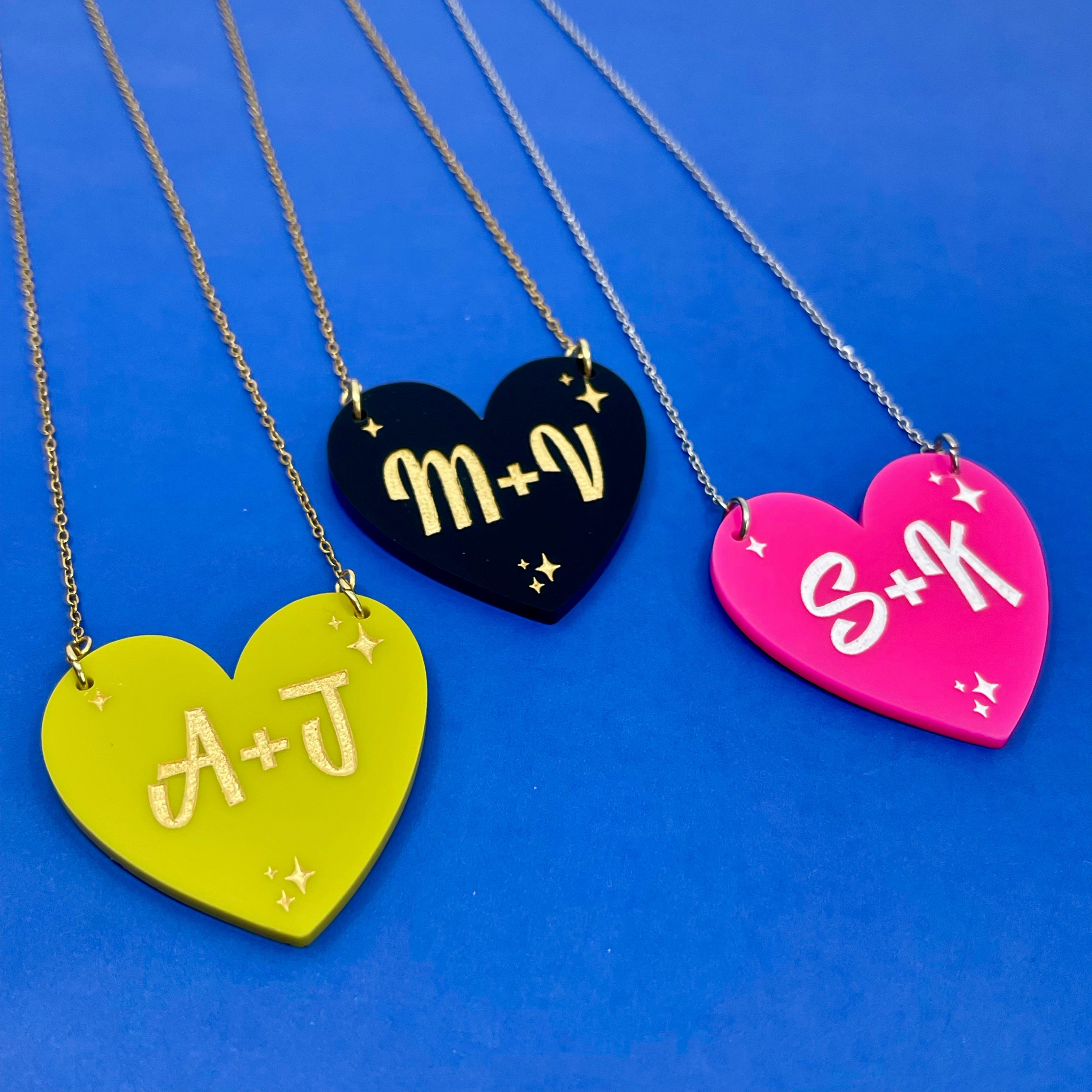 Custom Retro Lover's Necklace