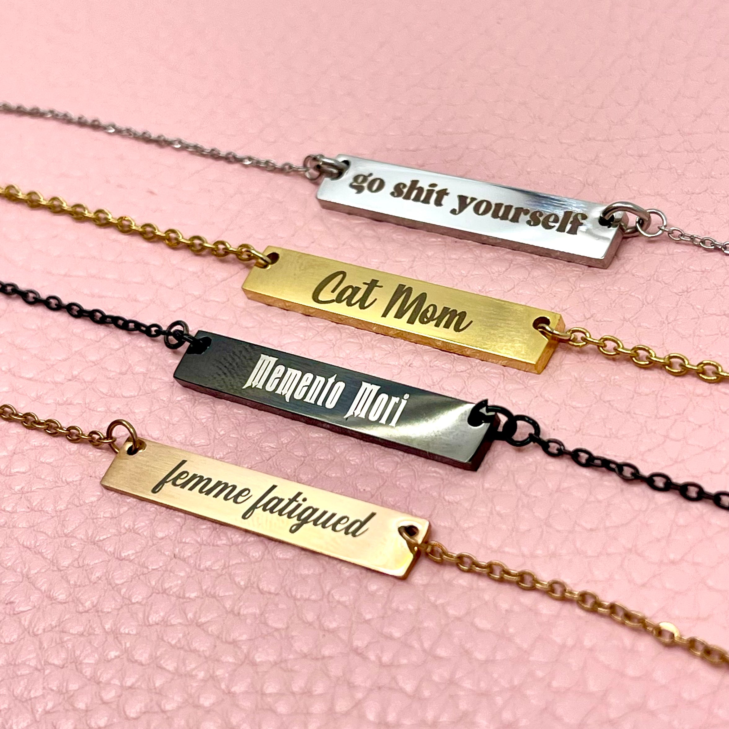 Custom Steel Bar Necklace