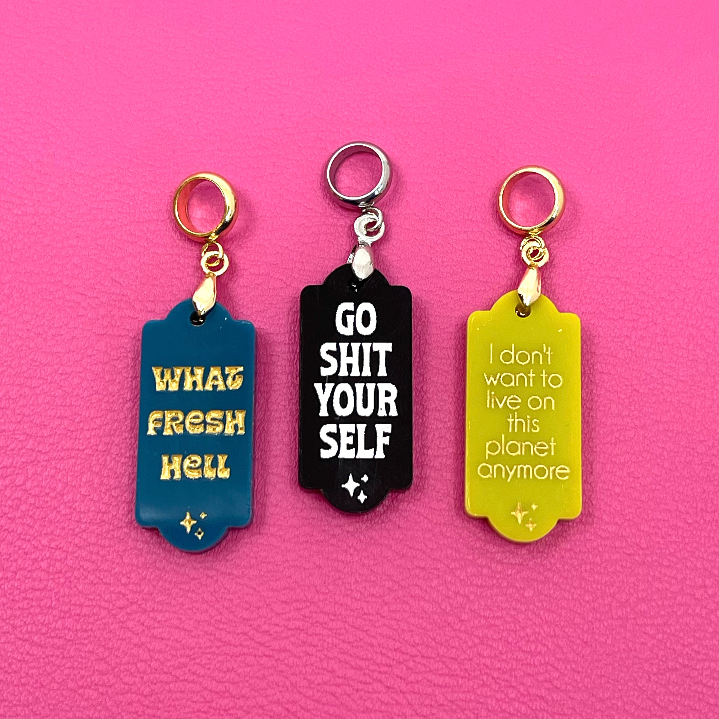 Custom Short Quote Hotel Tag Pendant