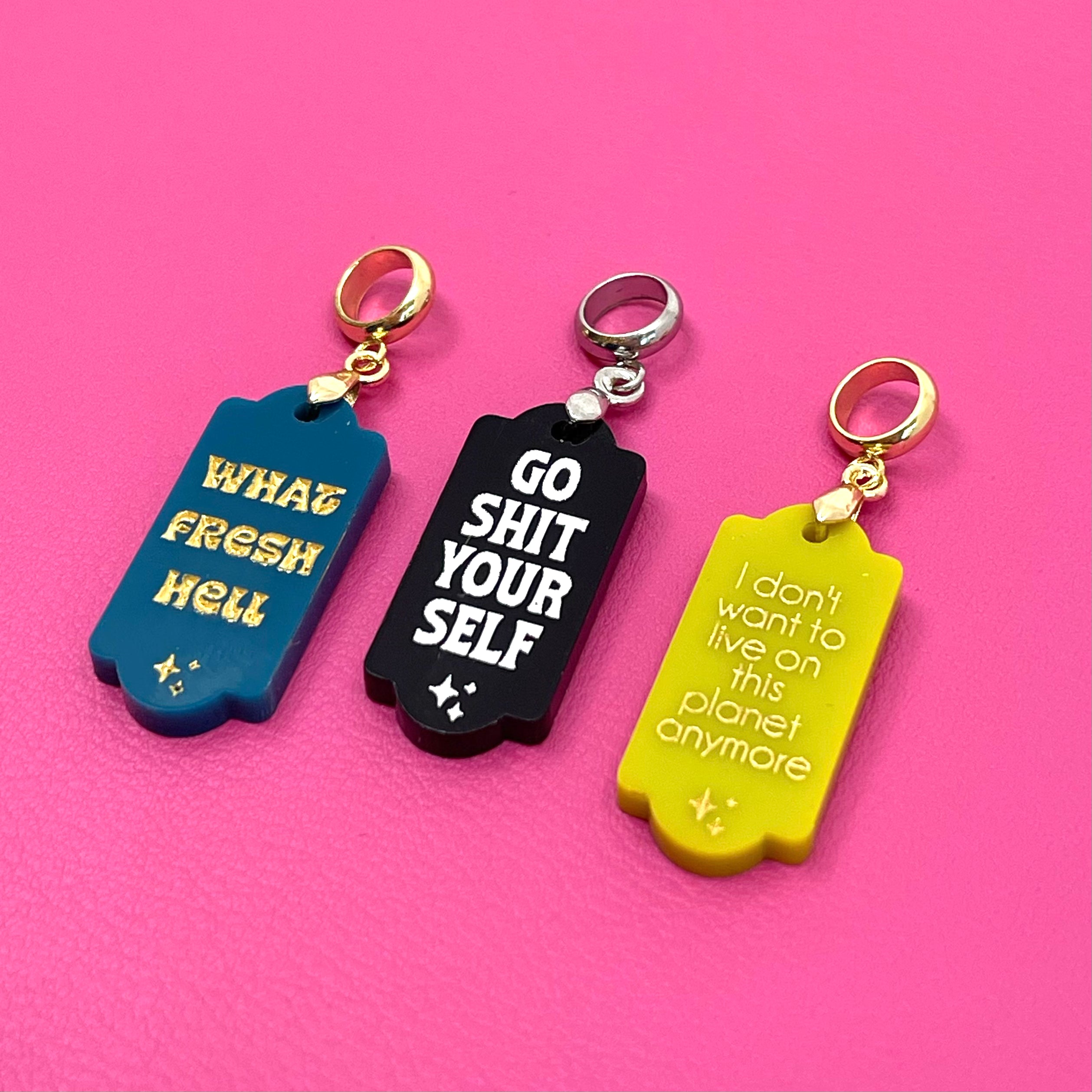 Custom Short Quote Hotel Tag Pendant