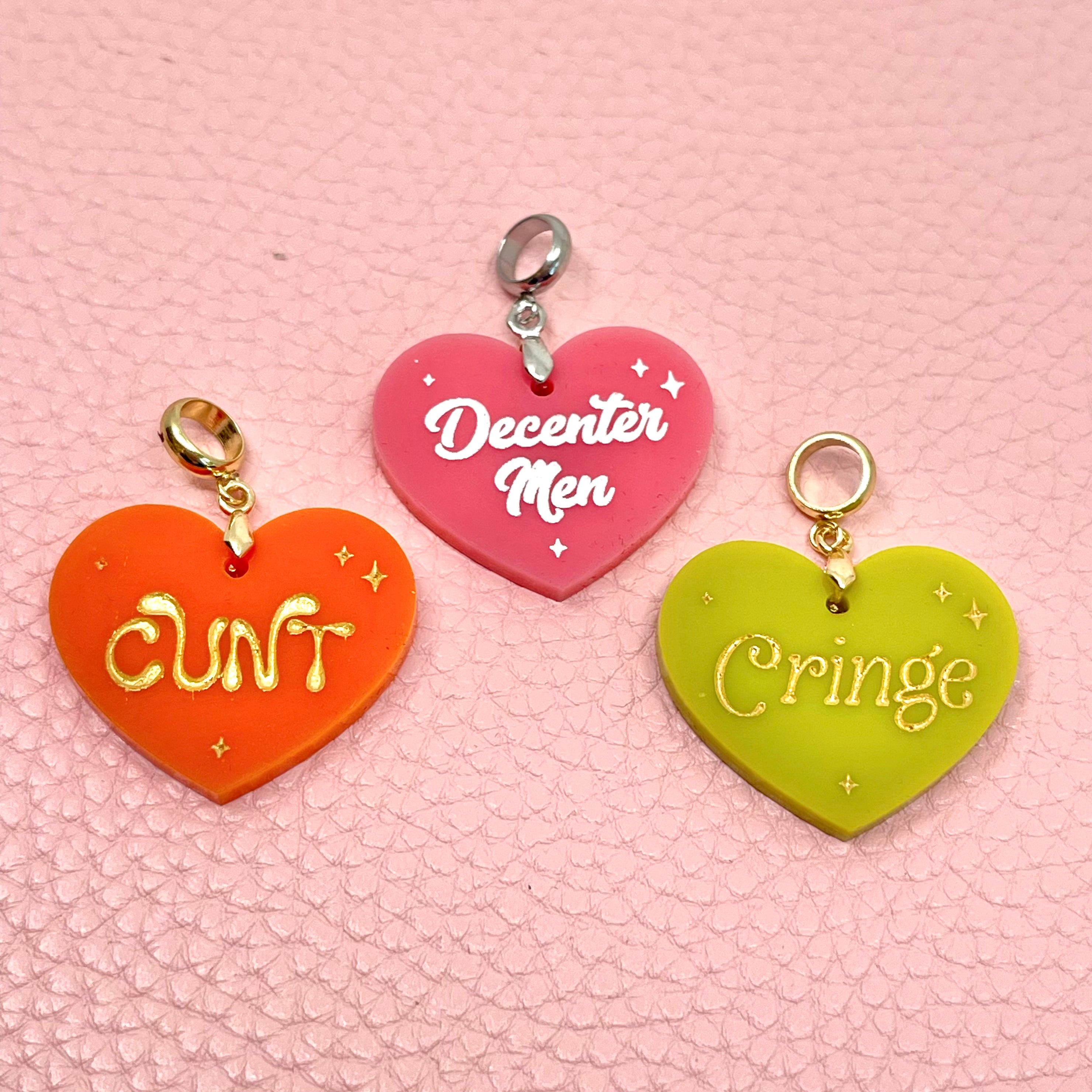 Custom Short Quote Heart Pendant